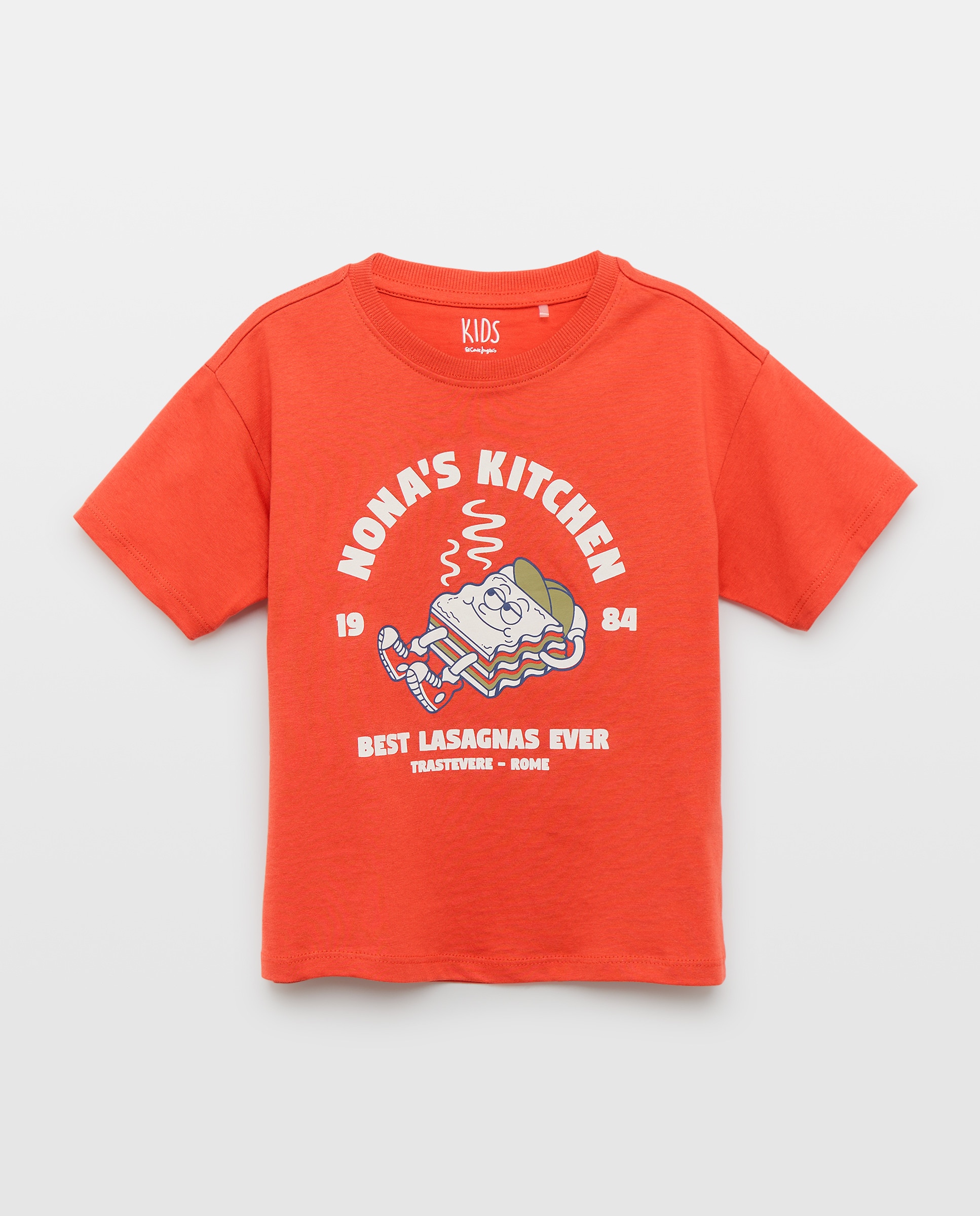 T-shirt de Manga Curta Básica com Fantasia Kids El Corte Inglés Vermelho-4