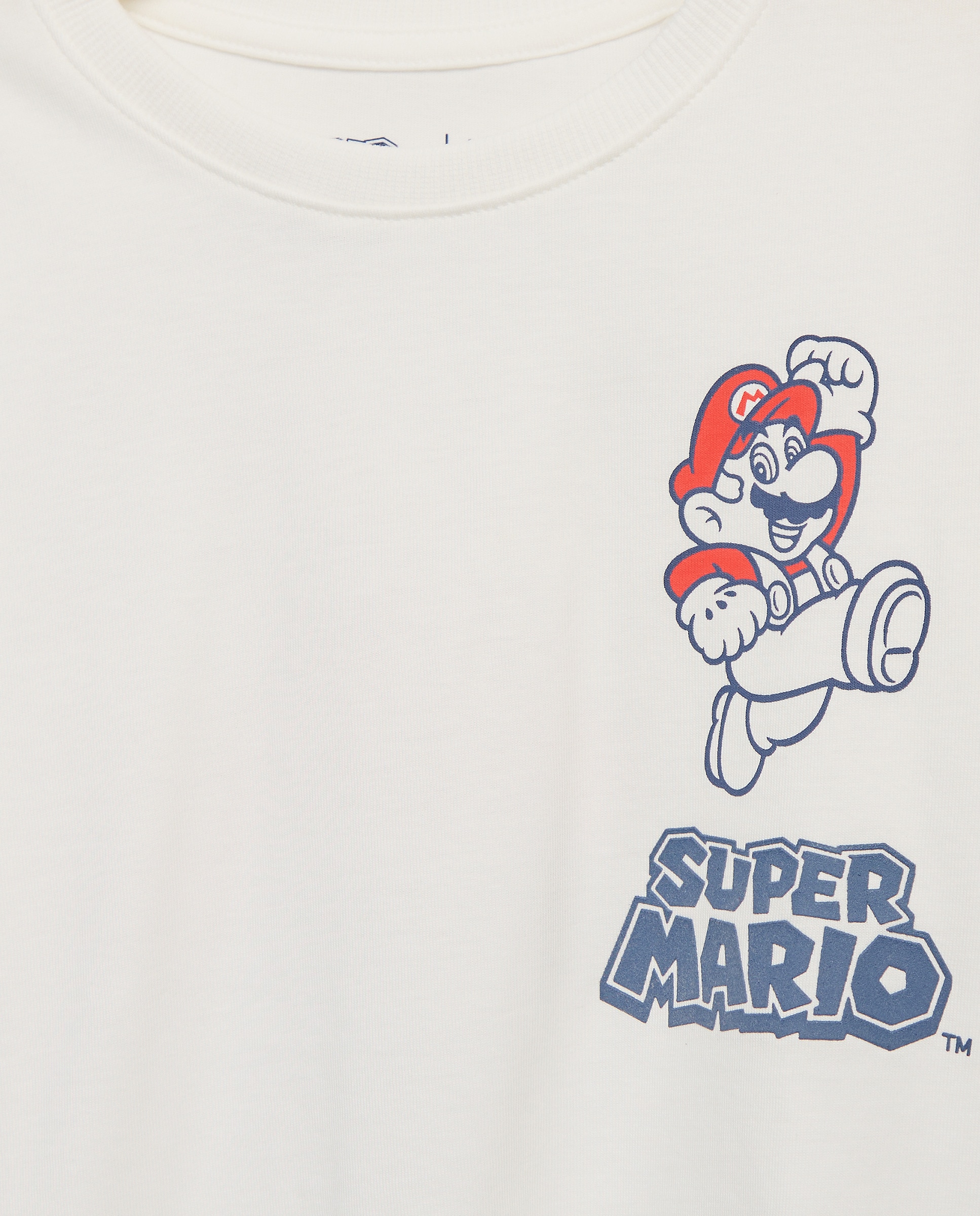 Camisola de Manga Comprida com Estampado Mario Bros Branco-5