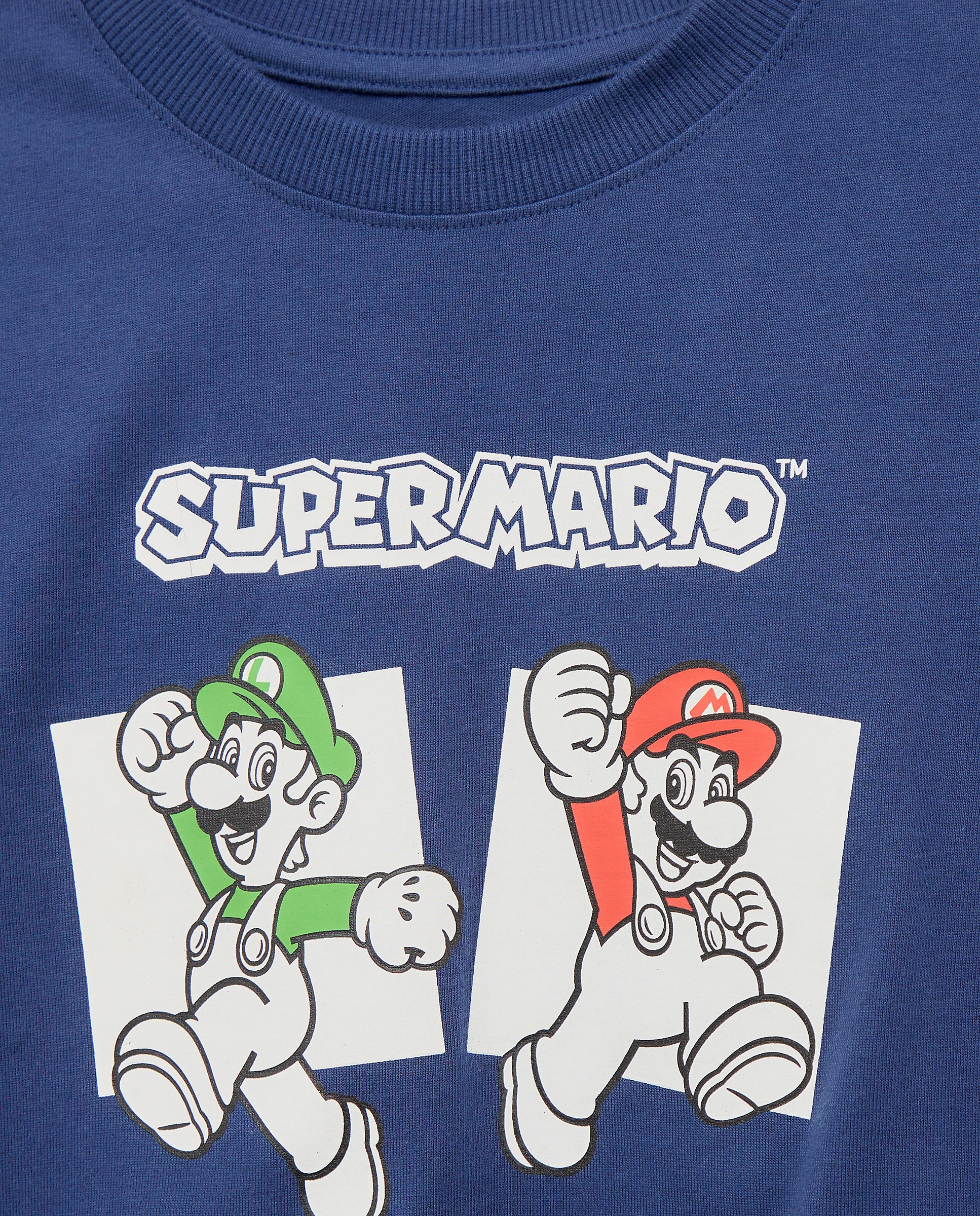 Camisola de Manga Comprida com Estampado Mario Bros Kids El Corte Inglés Azul-marinho-5