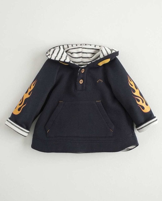 Imagen 0 de Sudadera llamas felpa