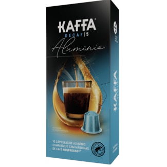 Café Descafeinado Intensidade 5 para Nespresso embalagem 10 cápsulas - Kaffa Alumínio
