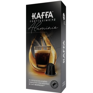 Café Fortíssimo Intensidade 12 para Nespresso embalagem 10 cápsulas - Kaffa Alumínio