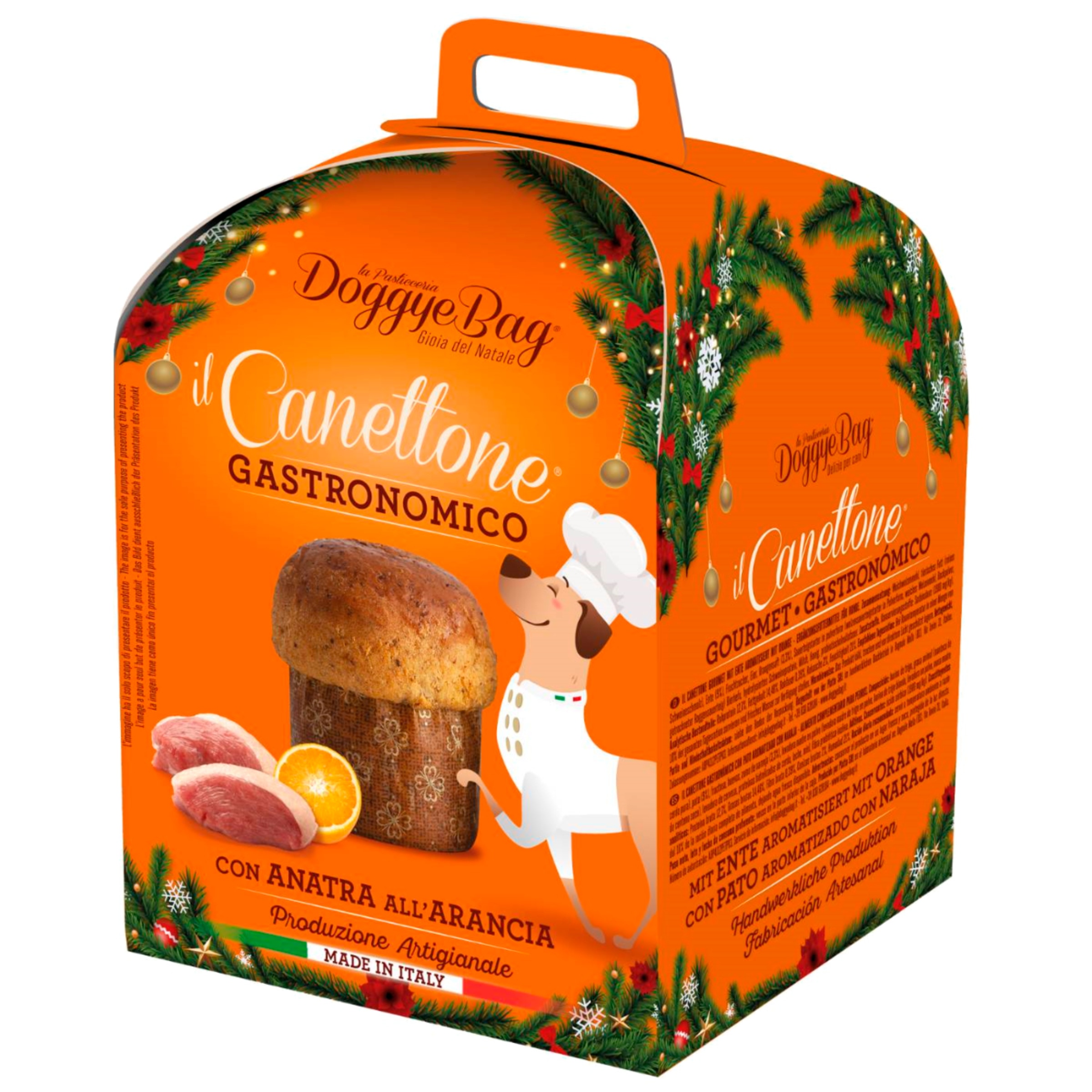 Canettone Pato e Laranja embalagem 130 g