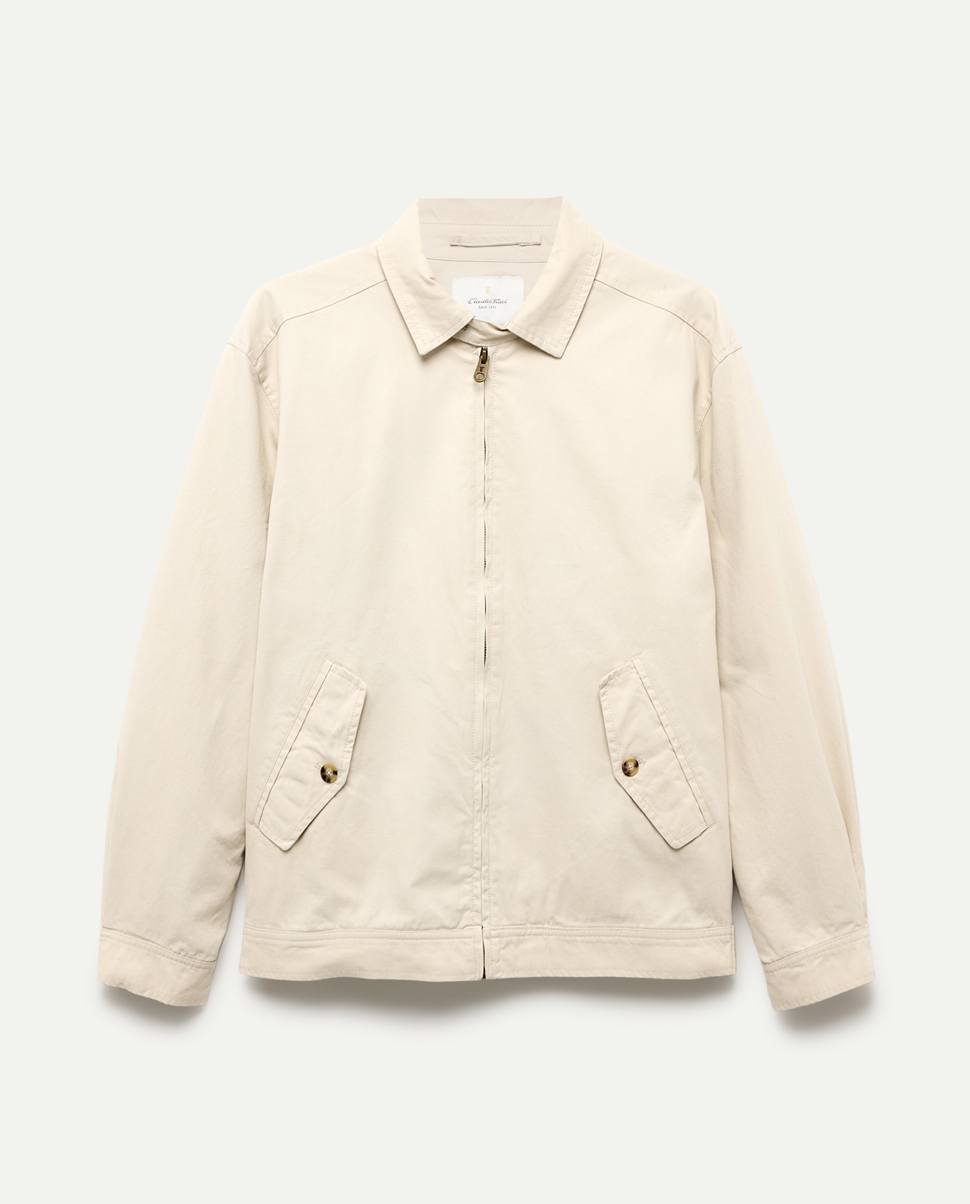 Blusão Tipo Harrington em Algodão Pedra-5