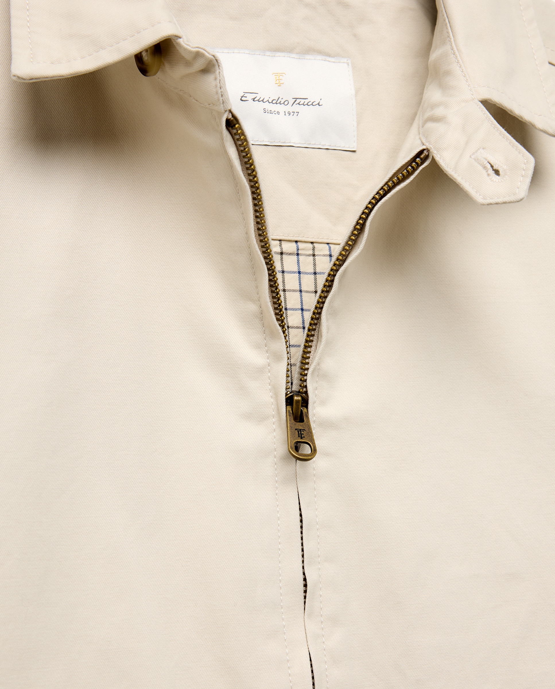 Blusão Tipo Harrington em Algodão Pedra-6