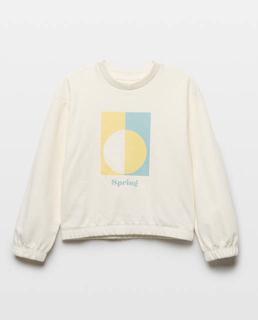 Imagen 0 de Sudadera niña cuello caja