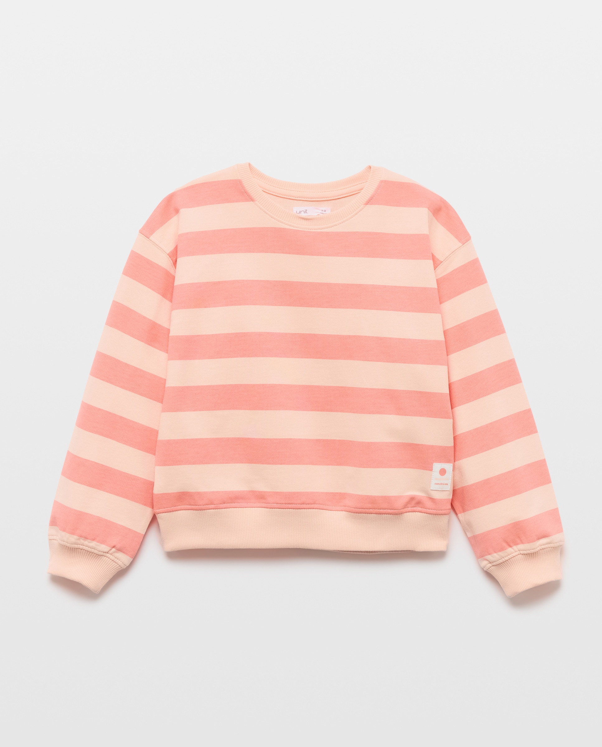 Sudadera niña rayas 260 Salmón-1