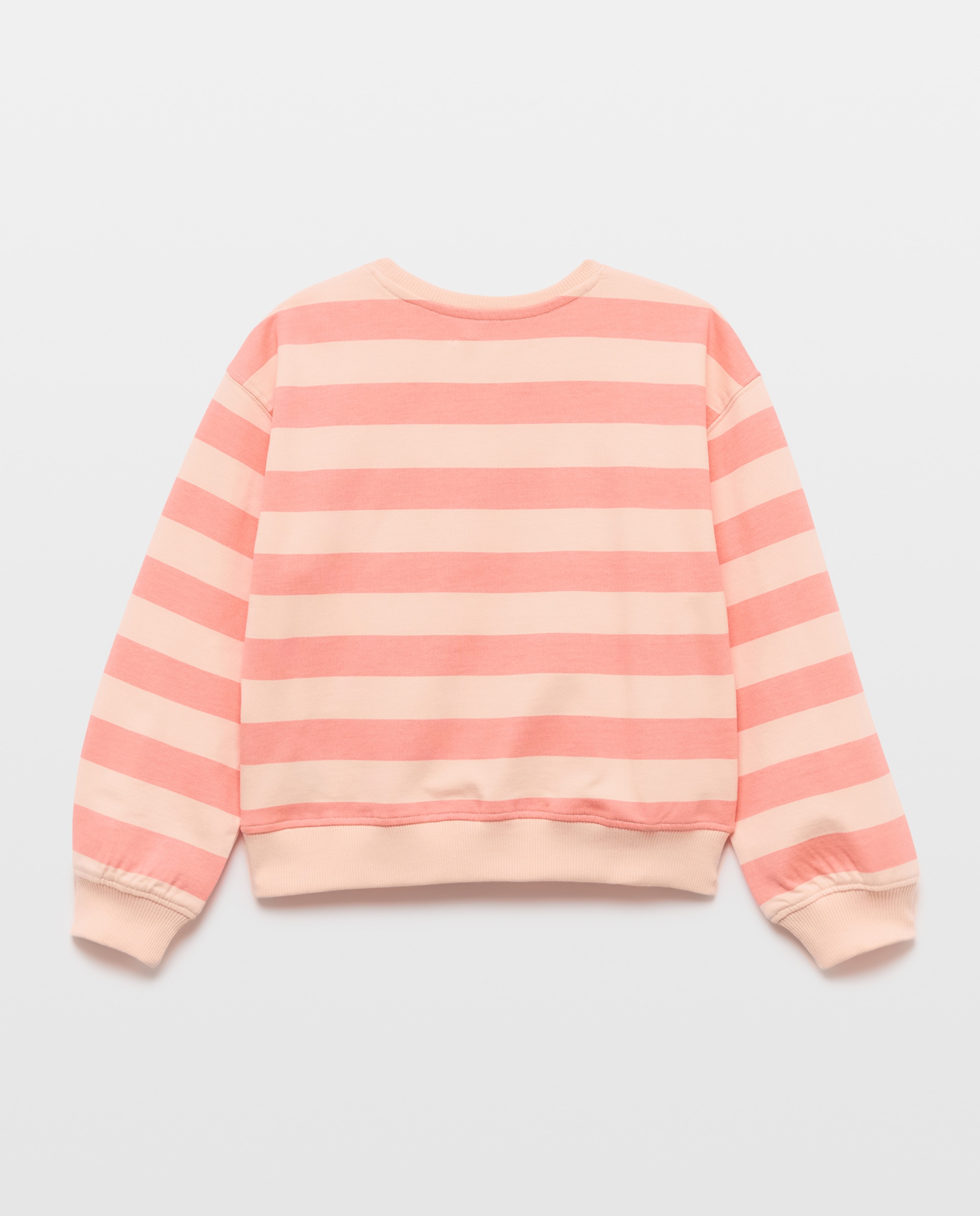 Sudadera niña rayas 260 Salmón-2