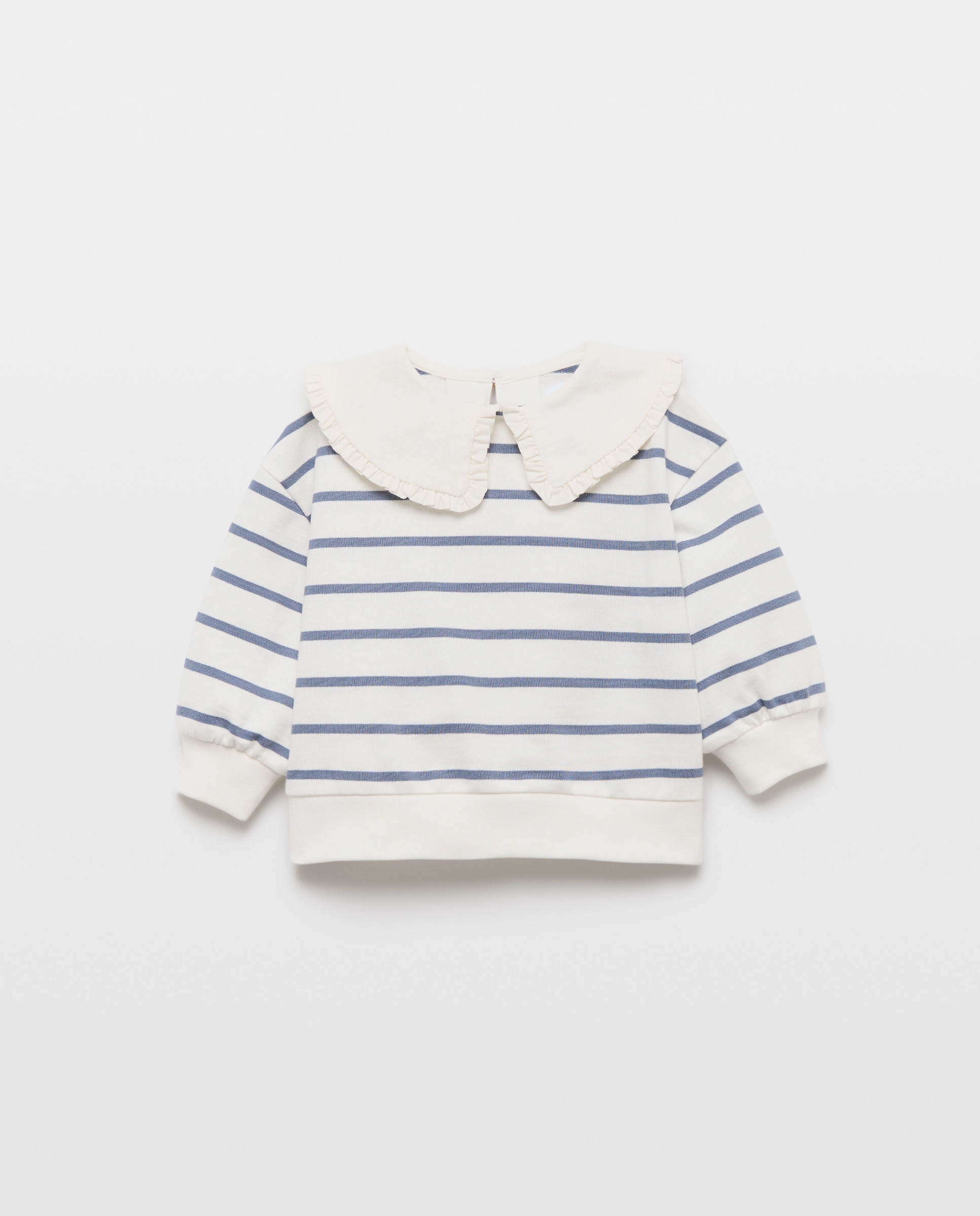 Sudadera bebé niña cuello Azul marino-1