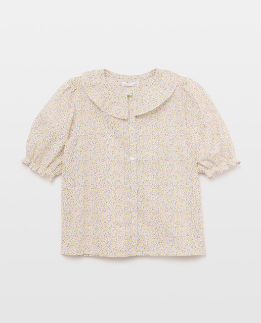 Imagen 0 de Blusa niña con cuello y estampada