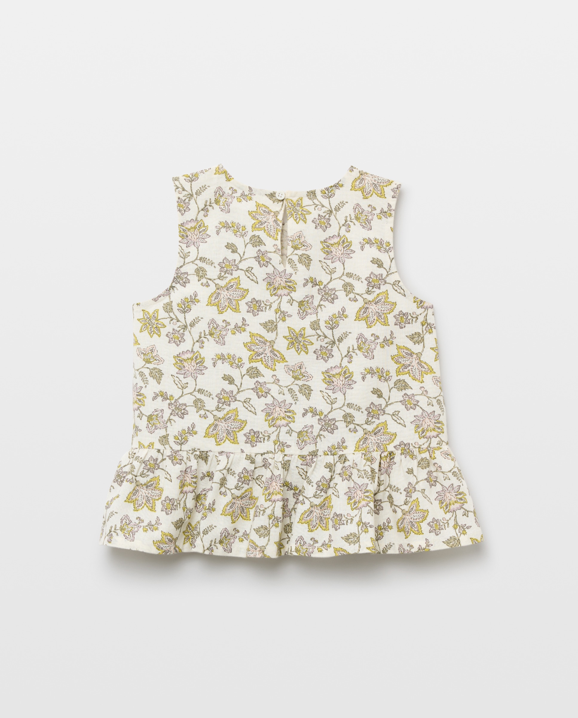 Blusa niña peplum set Blanco roto-2