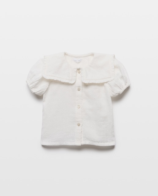 Imagen 0 de Blusa bebé niña de plumeti con cuello