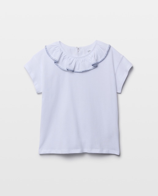 Imagen 0 de Camiseta niña con cuello con pespunte