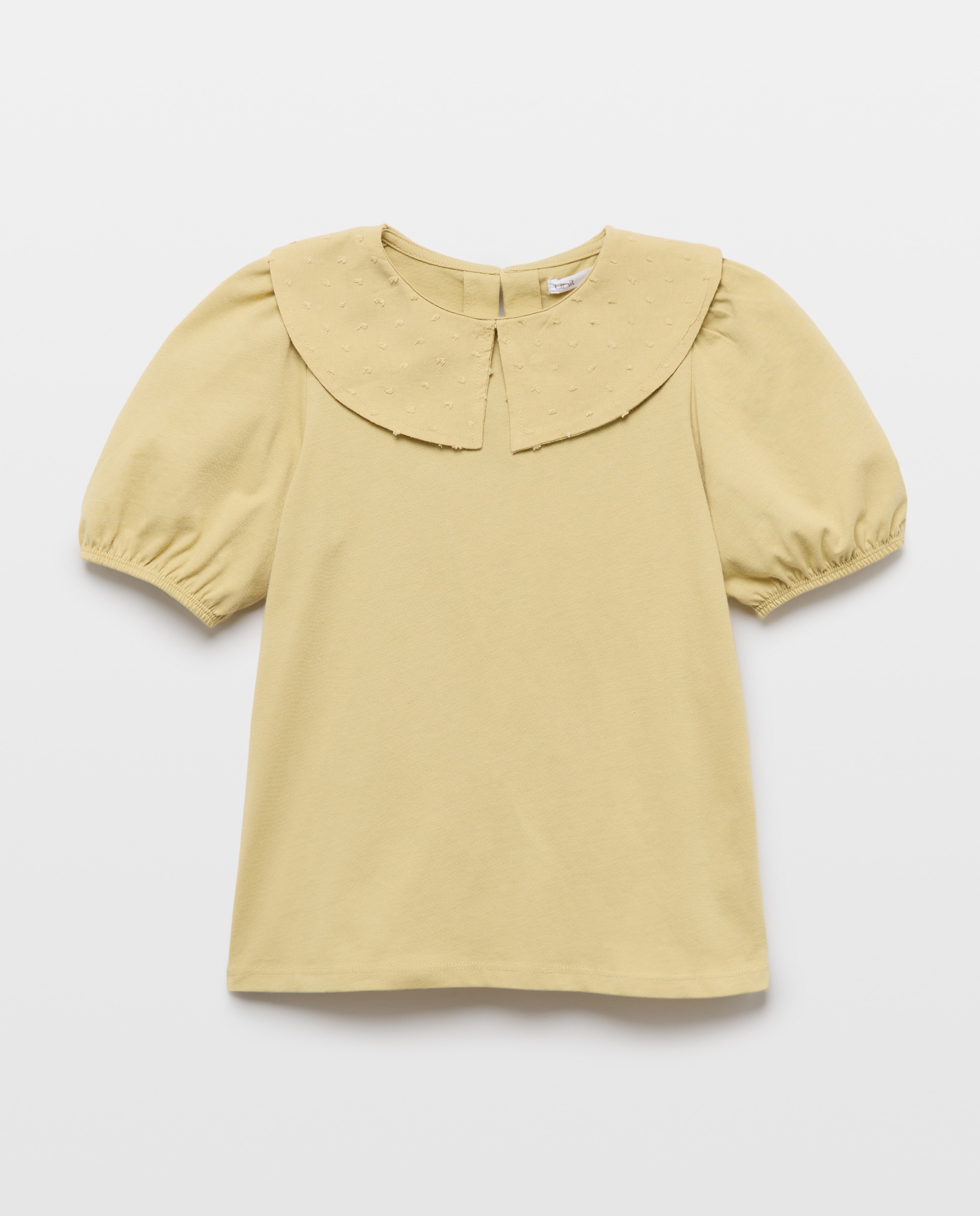 Imagen 0 de Camiseta niña cuello bordado
