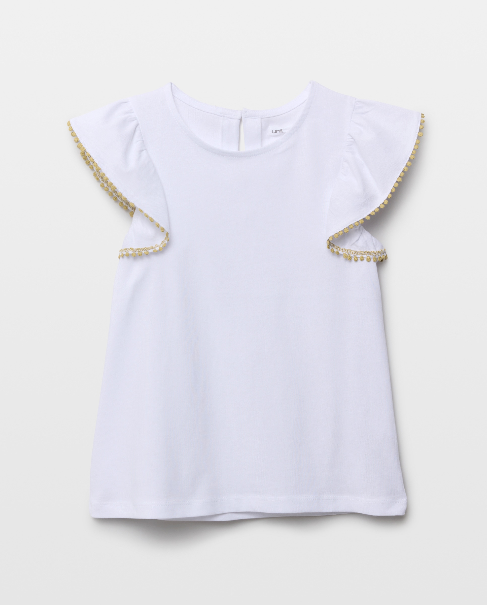 Imagen 0 de Camiseta niña volante en contraste