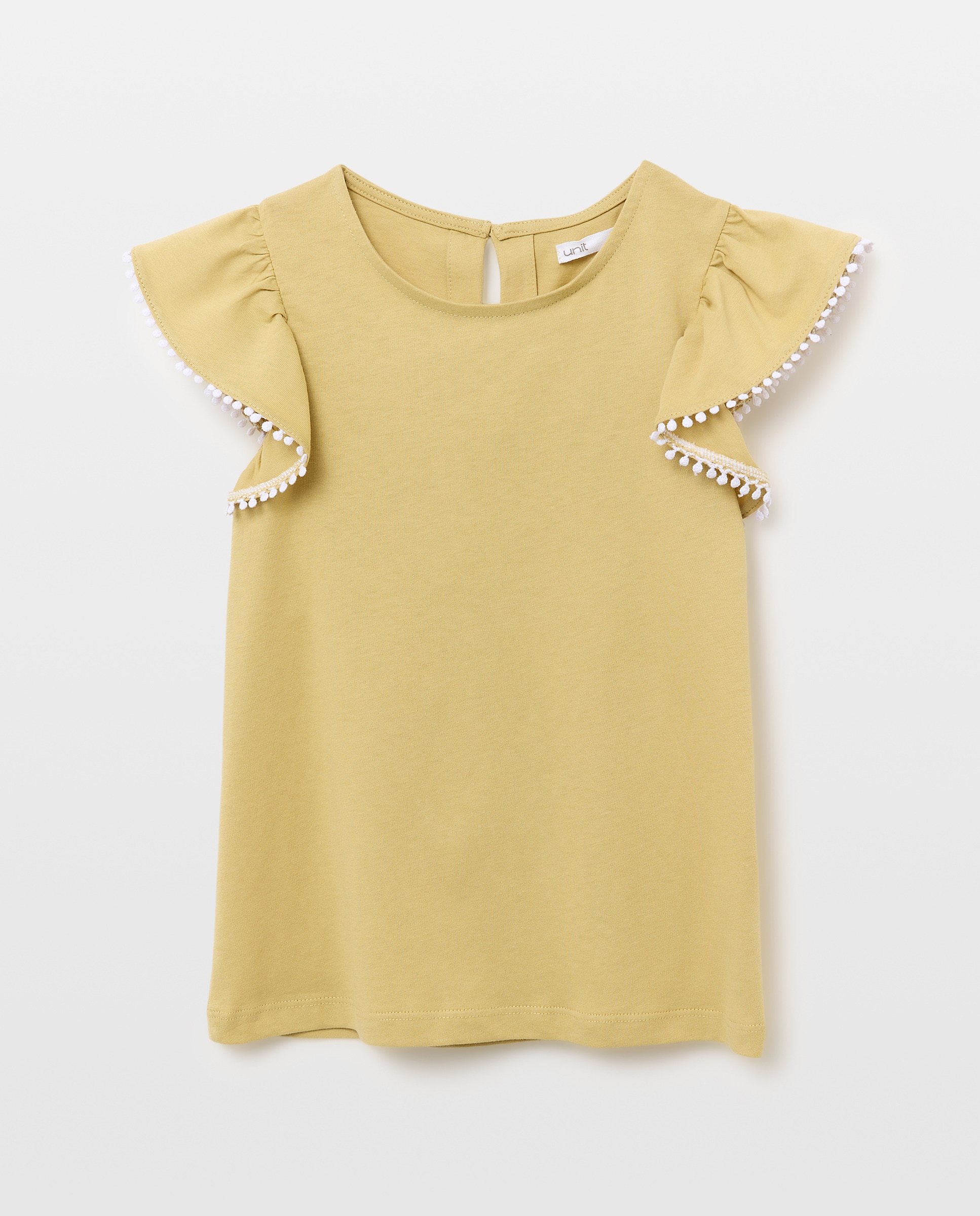Imagen 0 de Camiseta niña volante en contraste