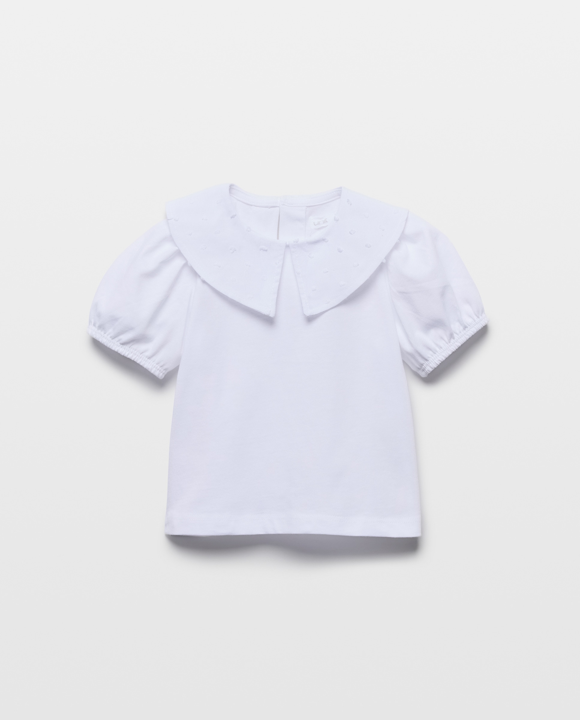 Imagen 0 de Camiseta bebé niña cuello de plumeti