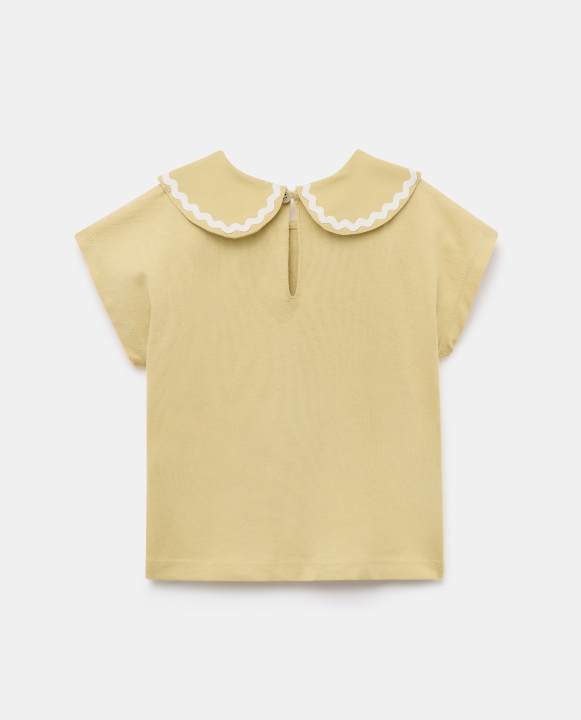 Camiseta bebé con cuello con picueta 560 Oliva-2