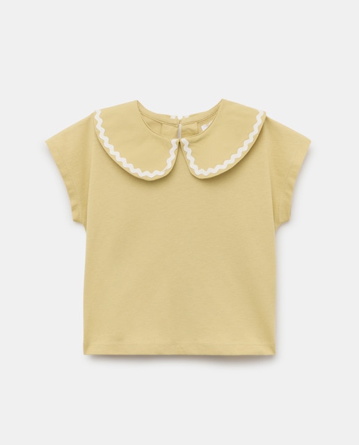 Imagen 0 de Camiseta bebé con cuello con picueta