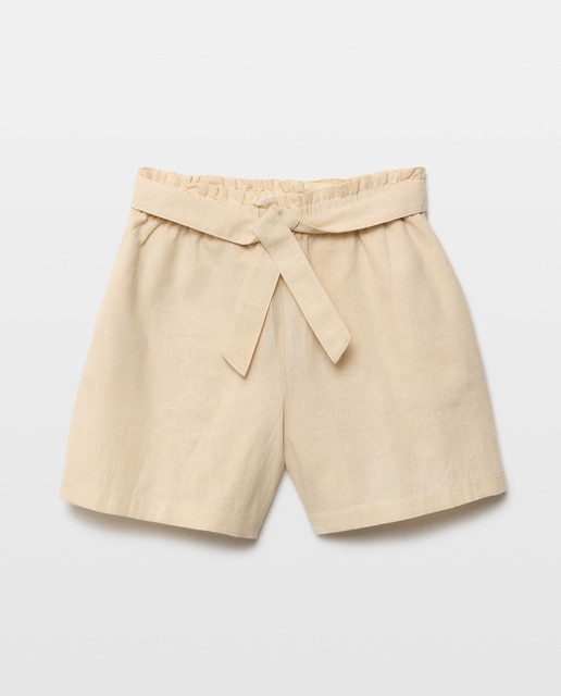 Imagen 0 de Short niña con lazo con lino