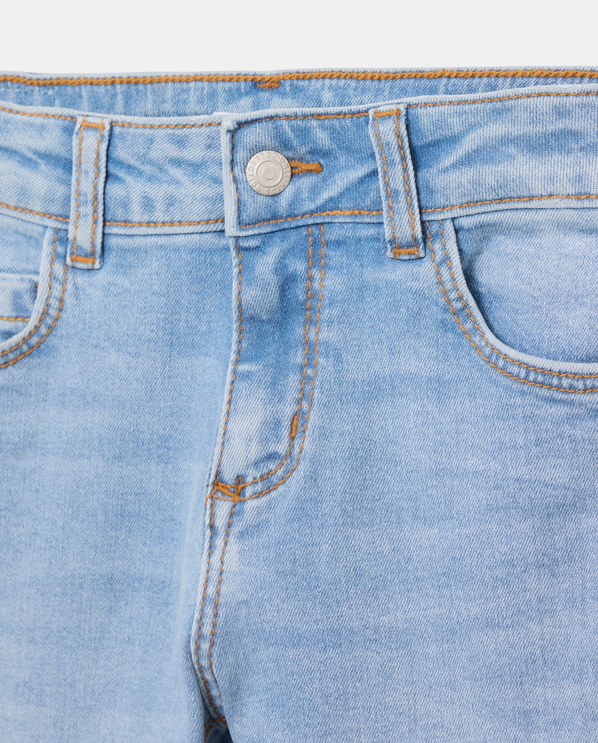Pantalón niña vaquero flare 490 Petróleo-3