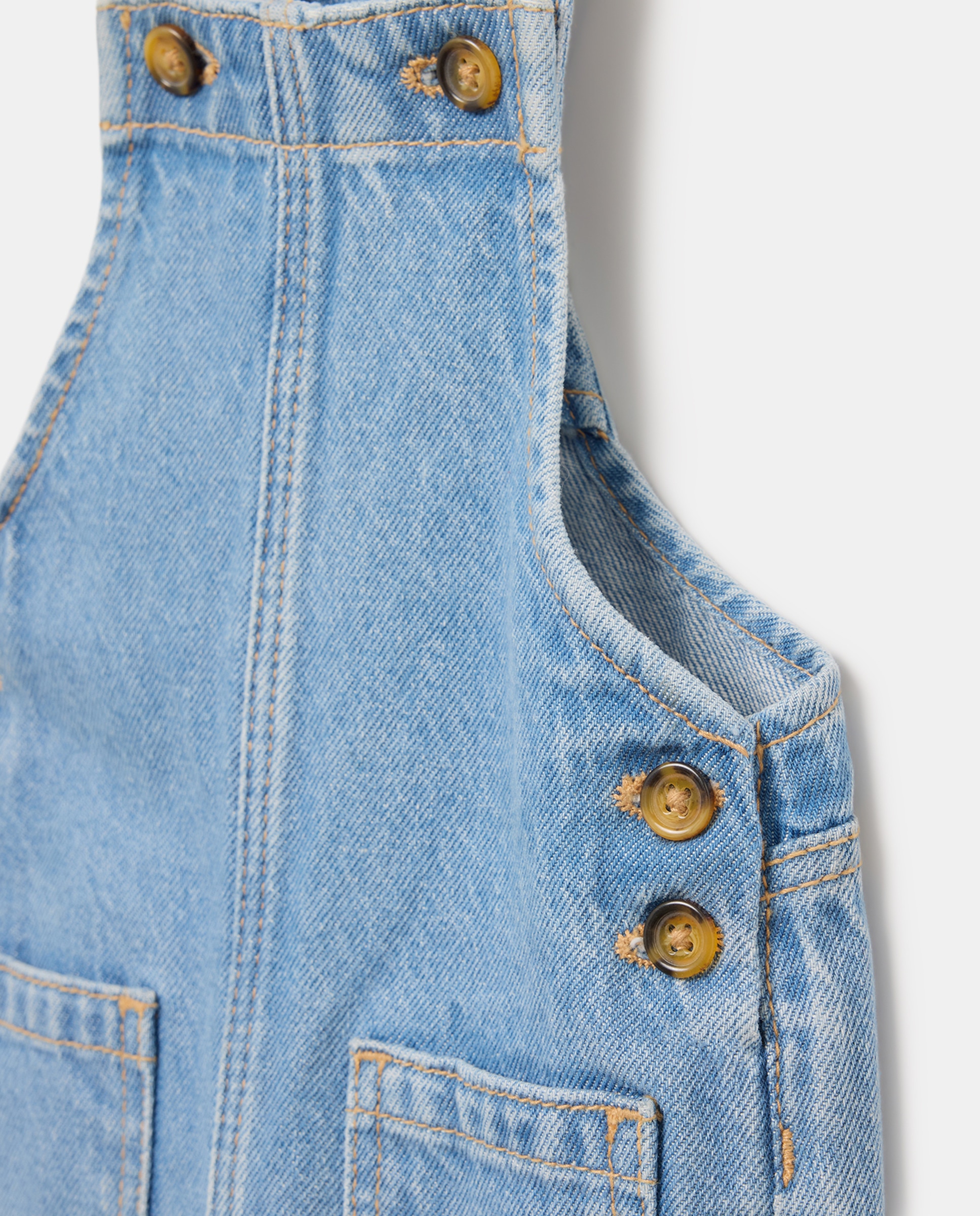 Peto bebé niña denim largo Gris oscuro-3