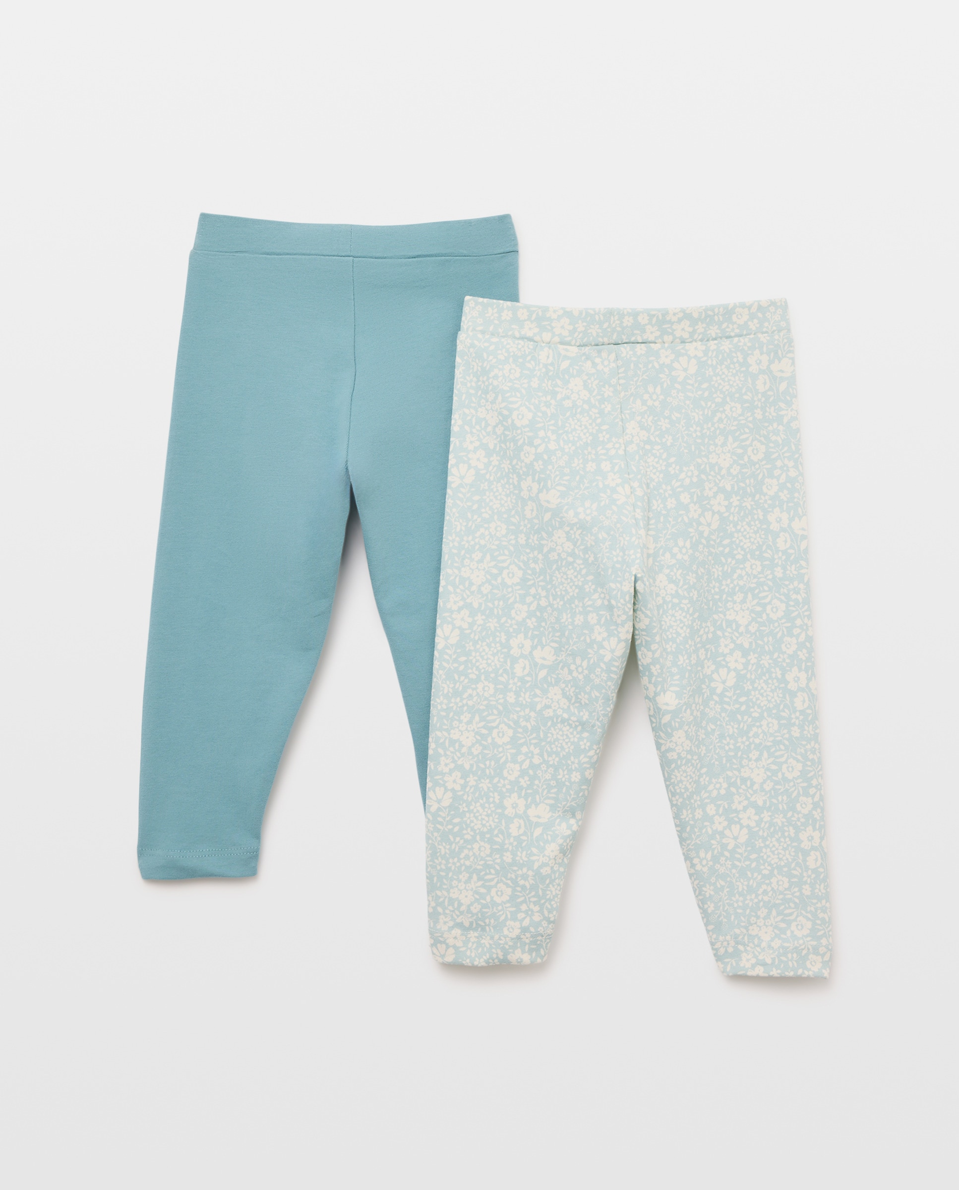 Pack 2 leggings bebé niña Verde Pato-2