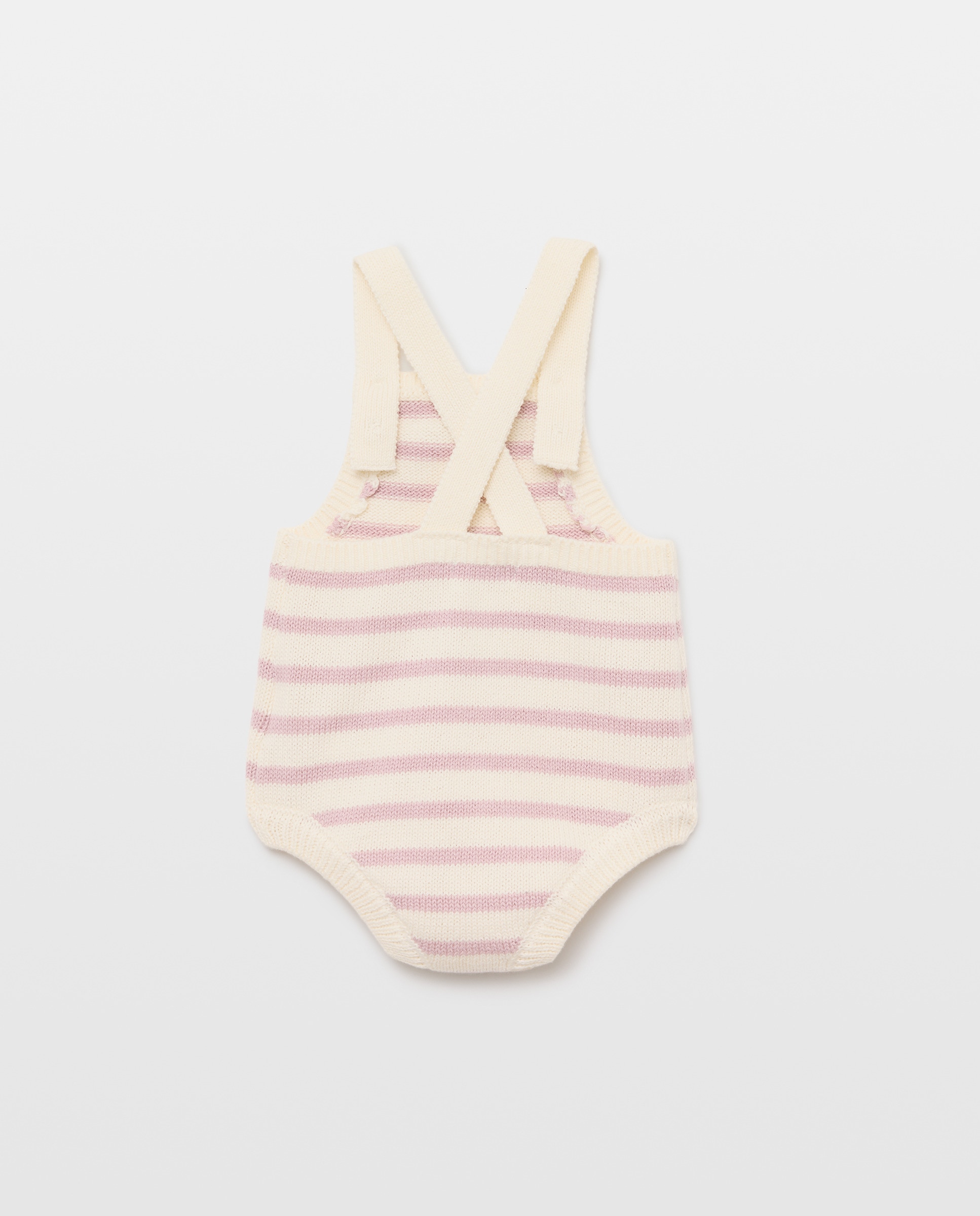 Pelele de recién nacido tricot rayas 284 Lila-2