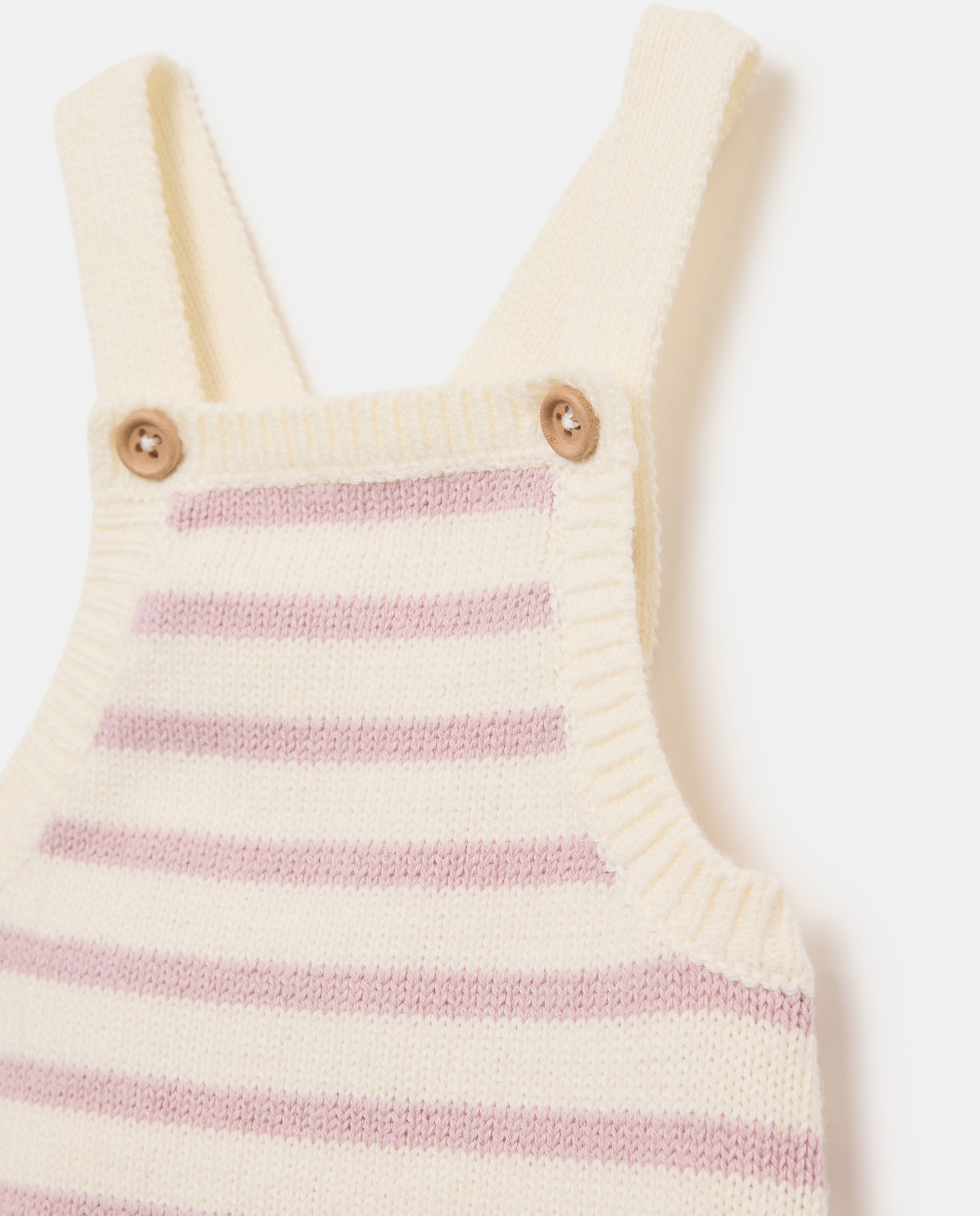 Pelele de recién nacido tricot rayas 284 Lila-3