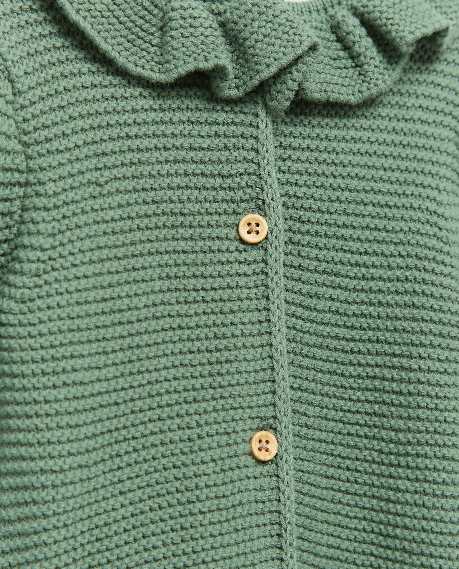 Pelele de recién nacido ml tricot volante 530 Verde oscuro-3