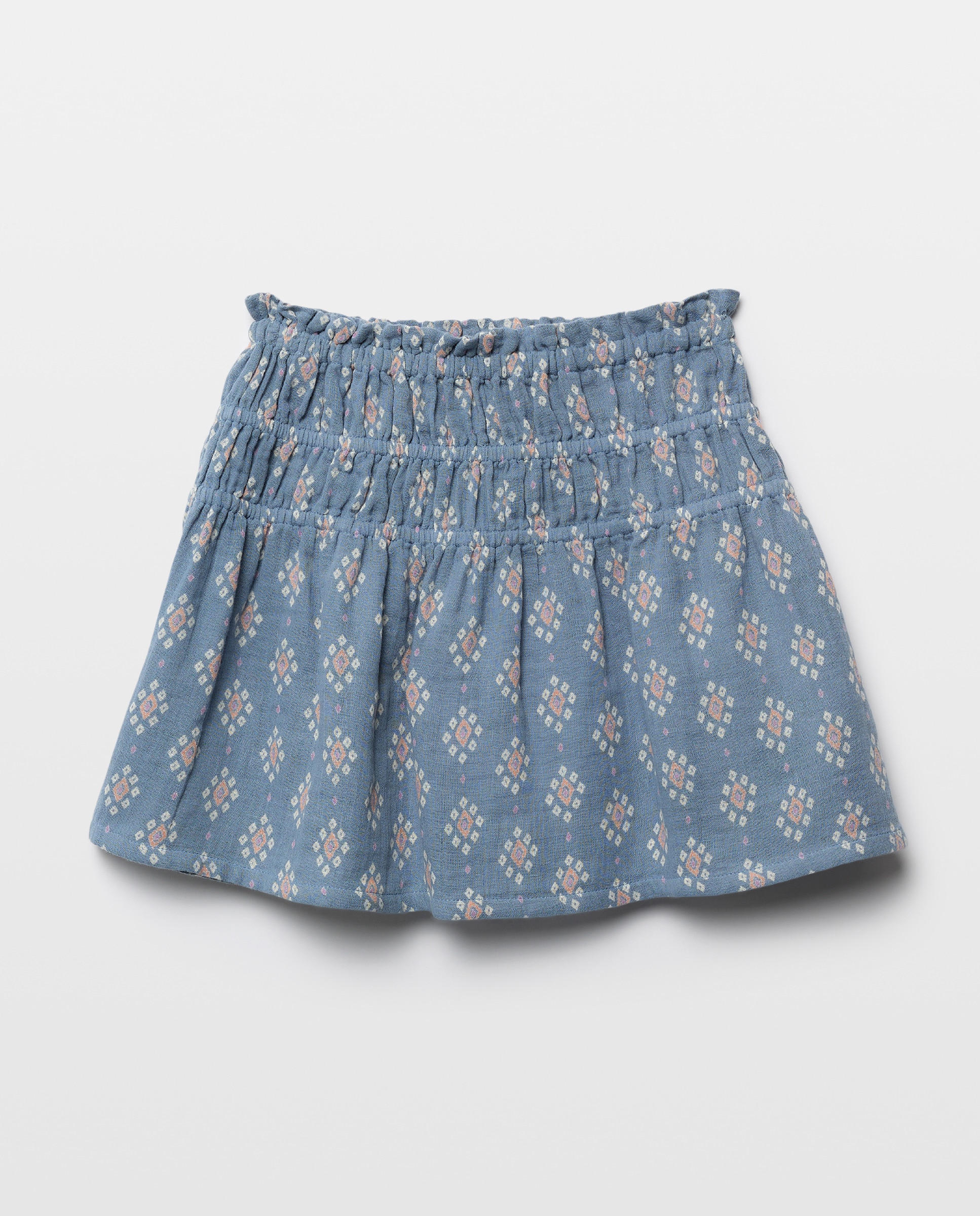 Falda niña de gasa Azul pálido-1