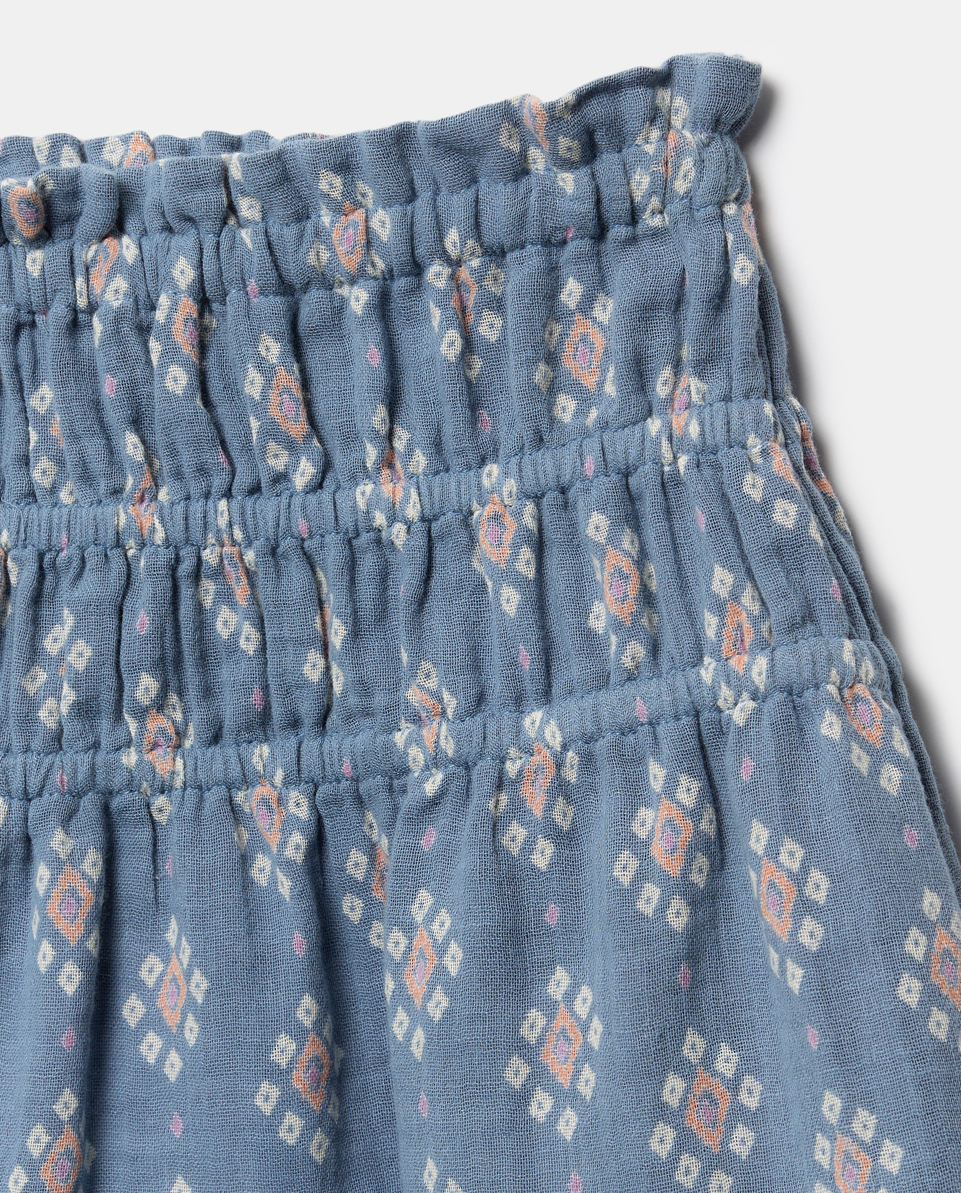 Falda niña de gasa Azul pálido-3