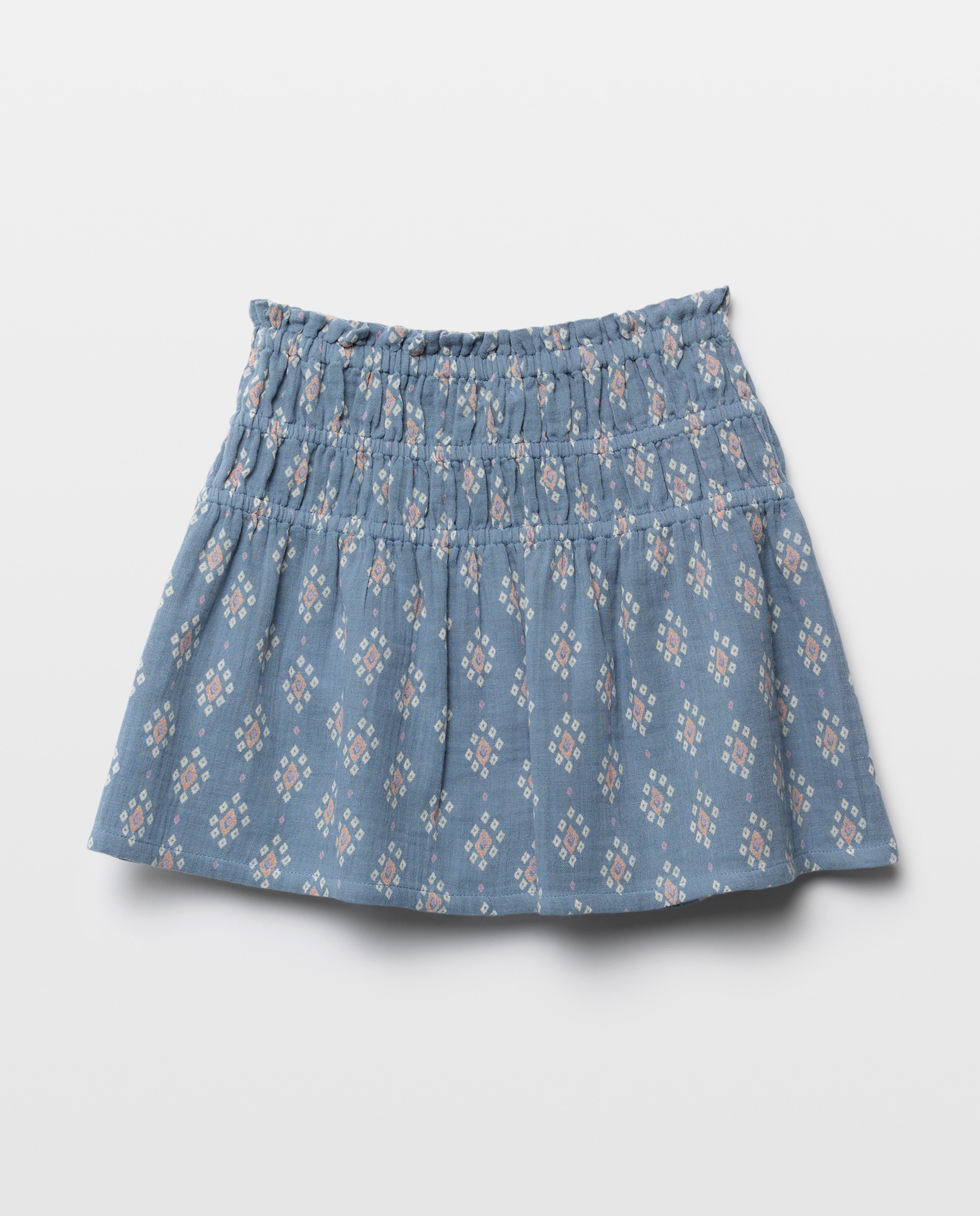 Falda niña de gasa Azul pálido-2