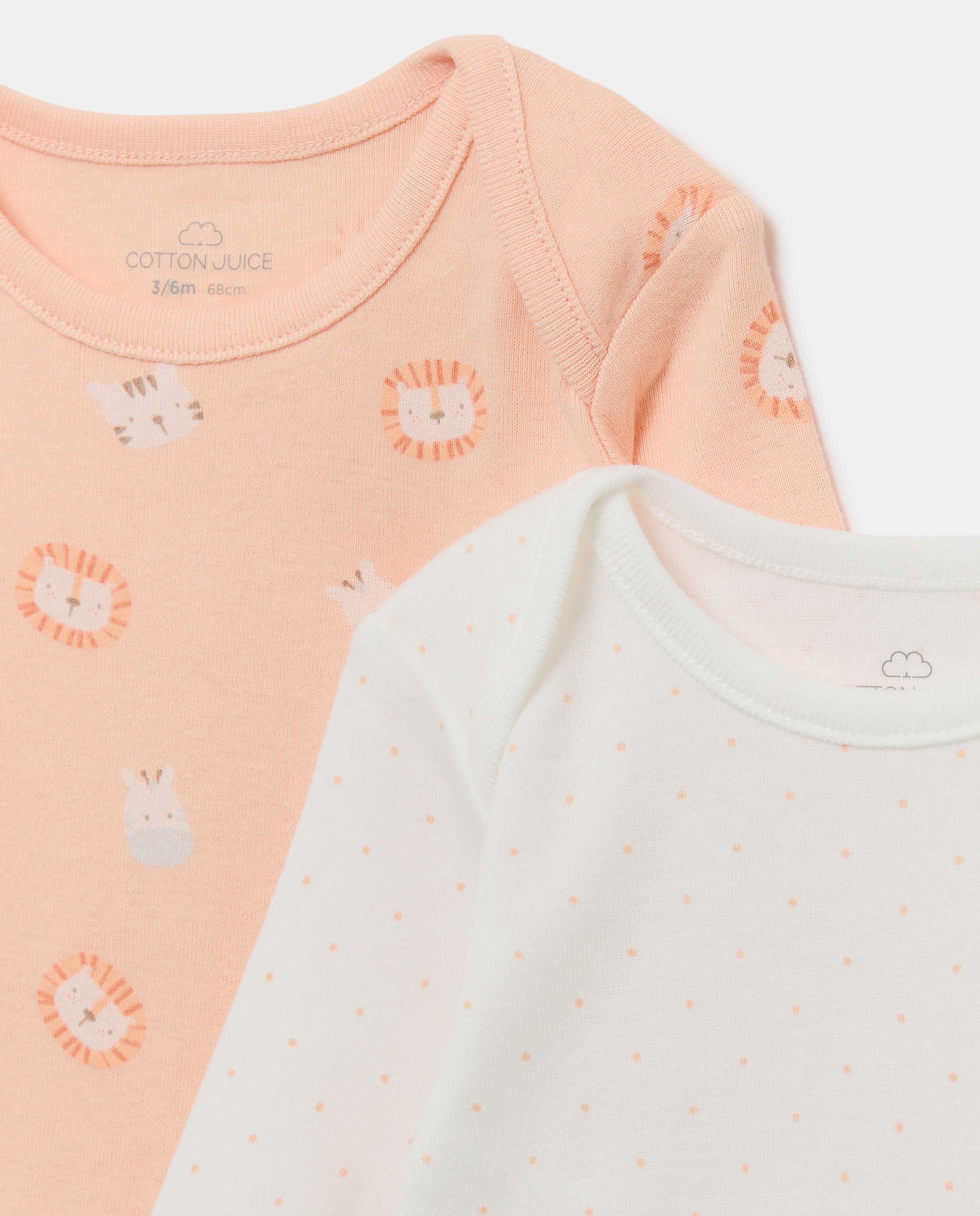 Pack de 2 Bodies de Bebé com Manga Comprida e Fantasia Multicolor-3