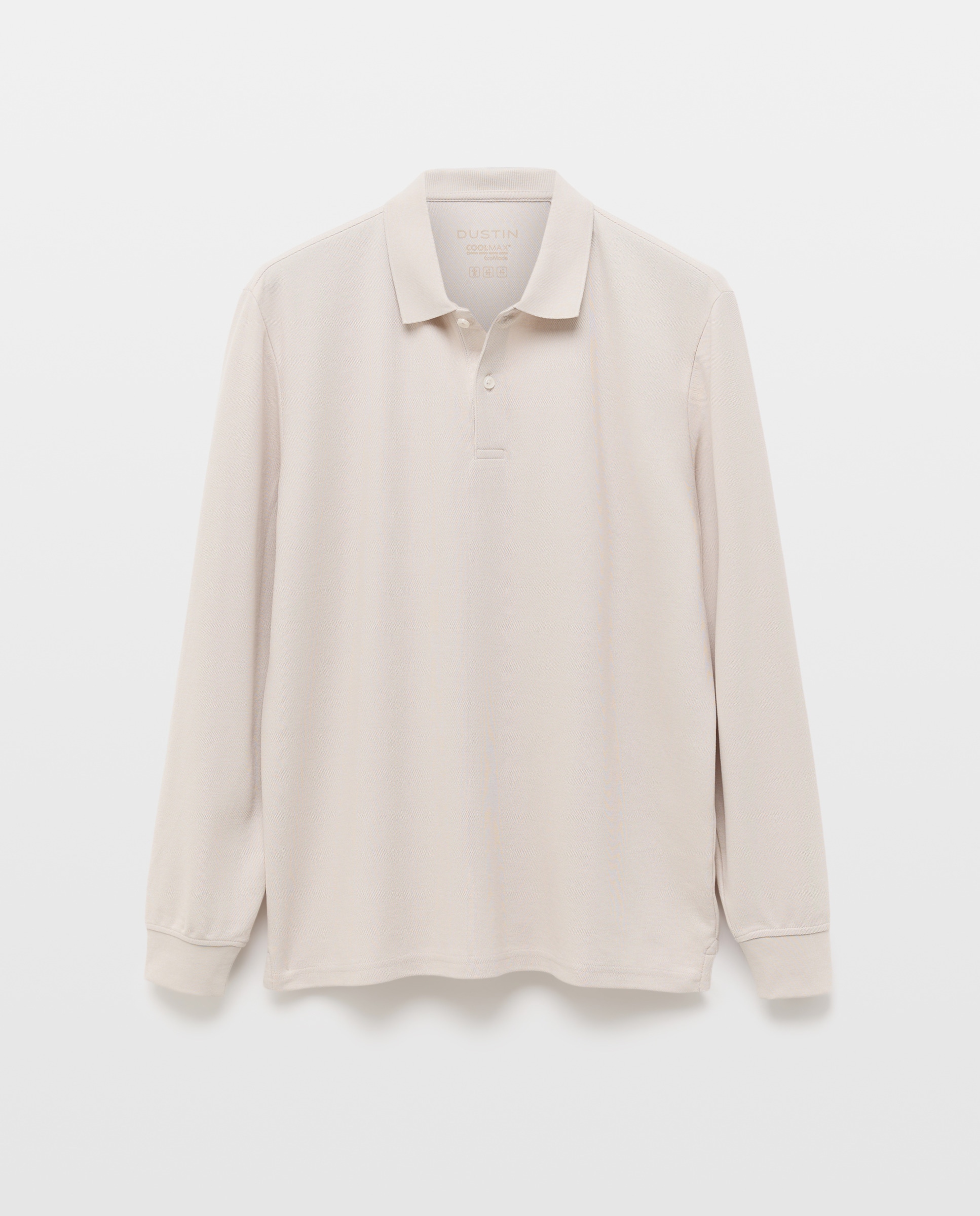 Polo Piqué com Manga Comprida Cru-5