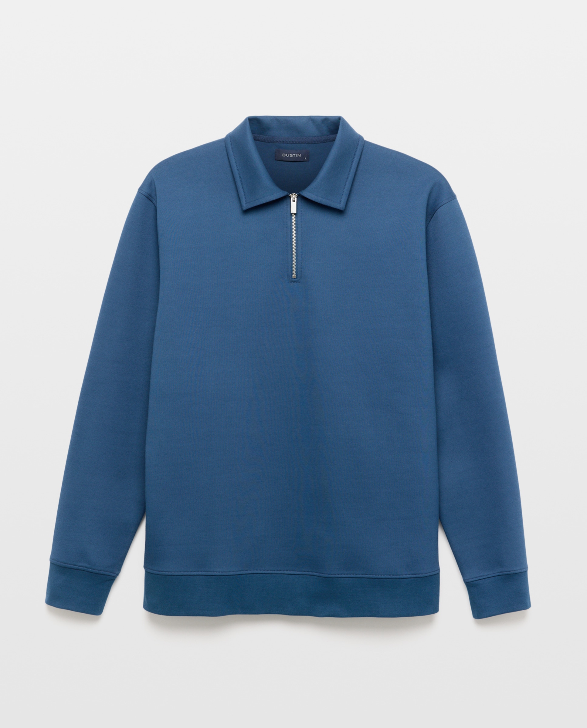 Sweatshirt com Colarinho de Polo Azul-marinho-5