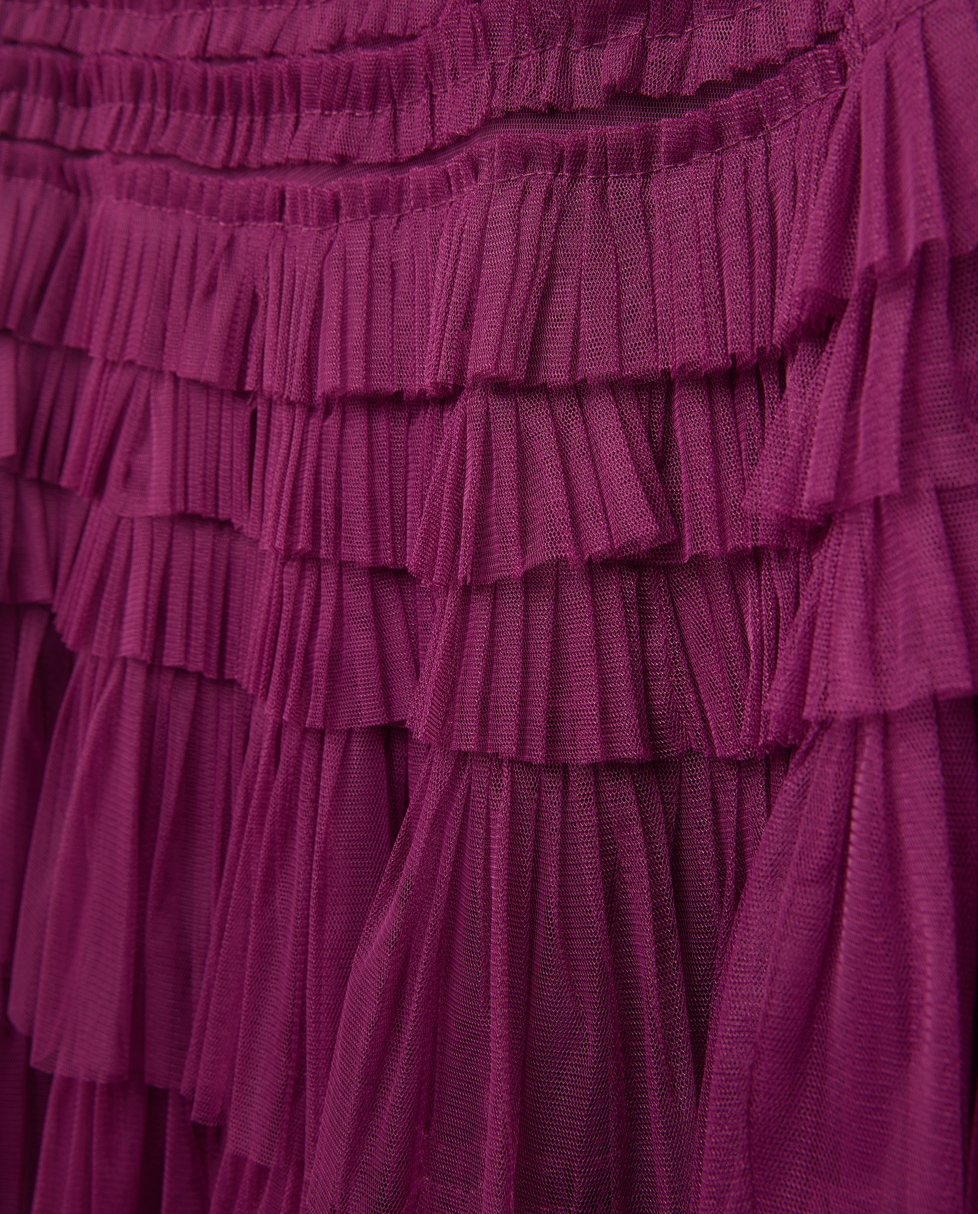 Saia midi de tule Buganvília-5