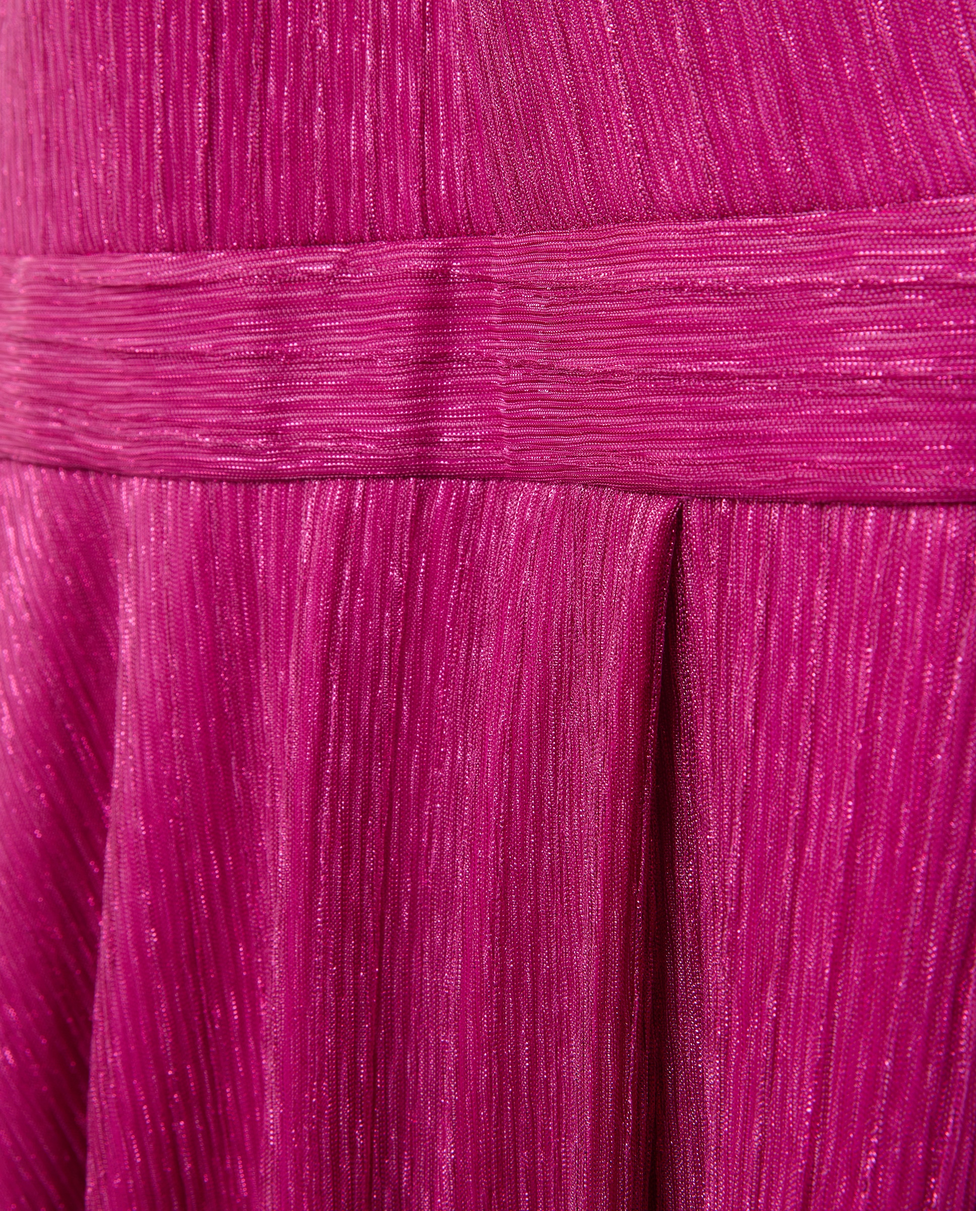 Vestido Comprido de Malha de Fio Metalizado Buganvília-5