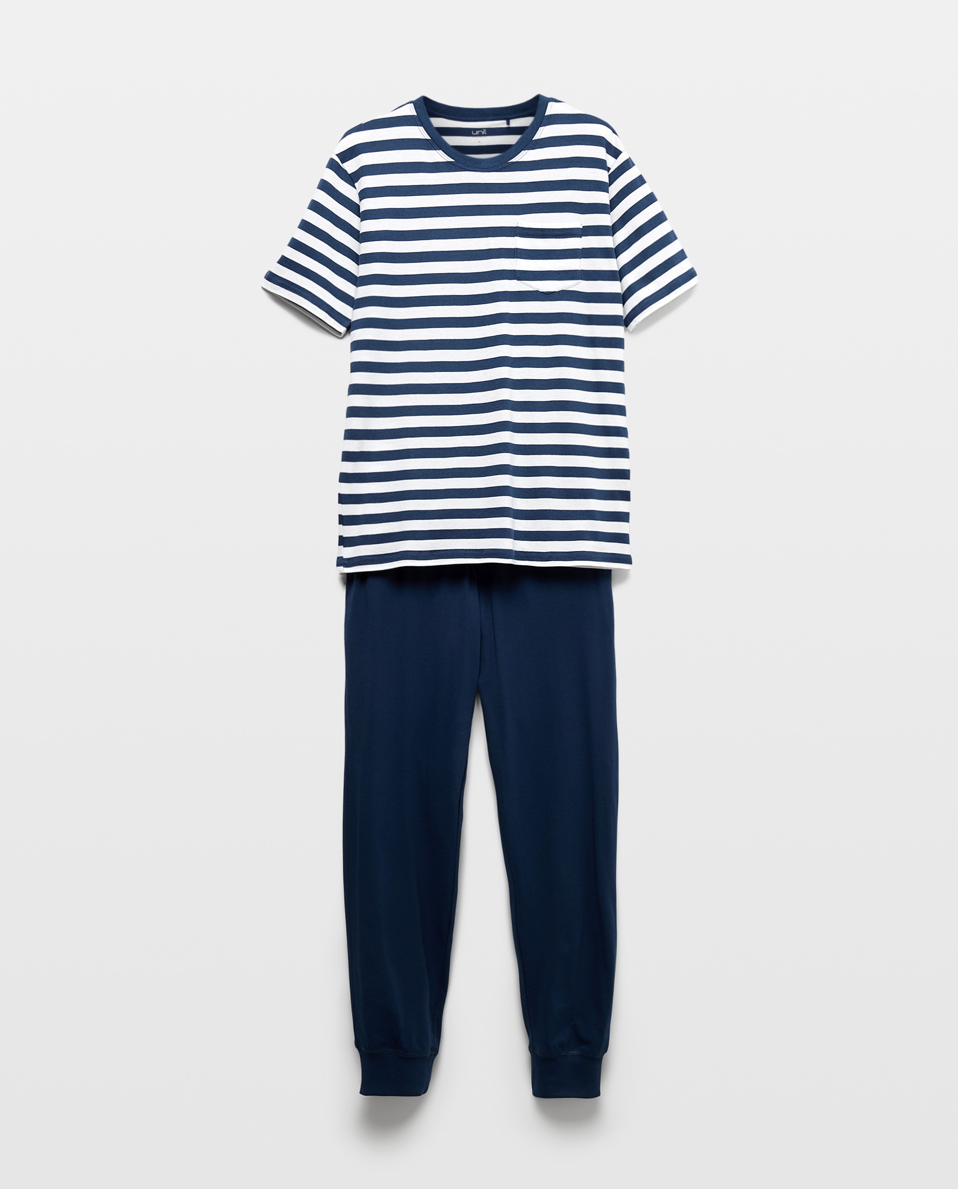 Pijama punto hombre rayas 400 Azul-3