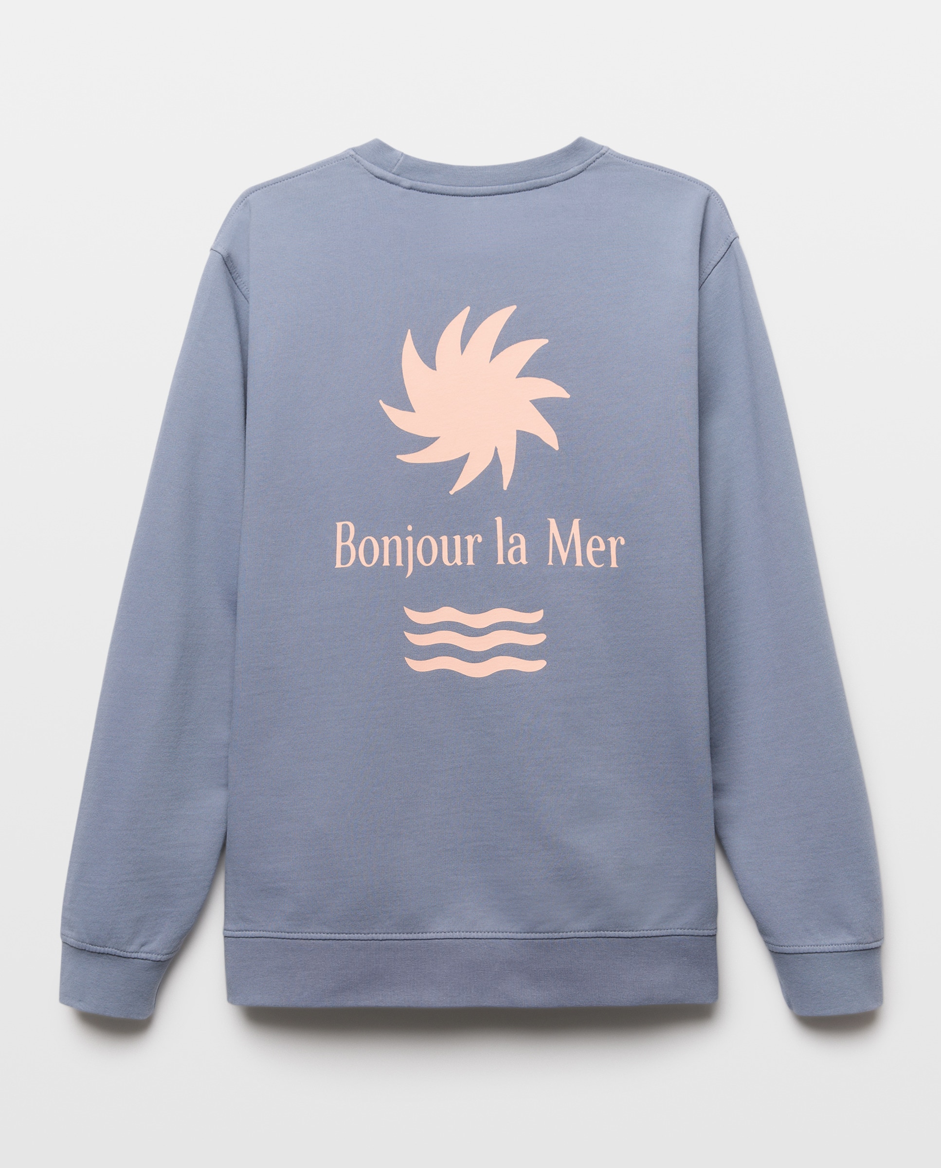 Sudadera de hombre cuello redondo GRAFICA Bonjour la Mer 400 Azul-5