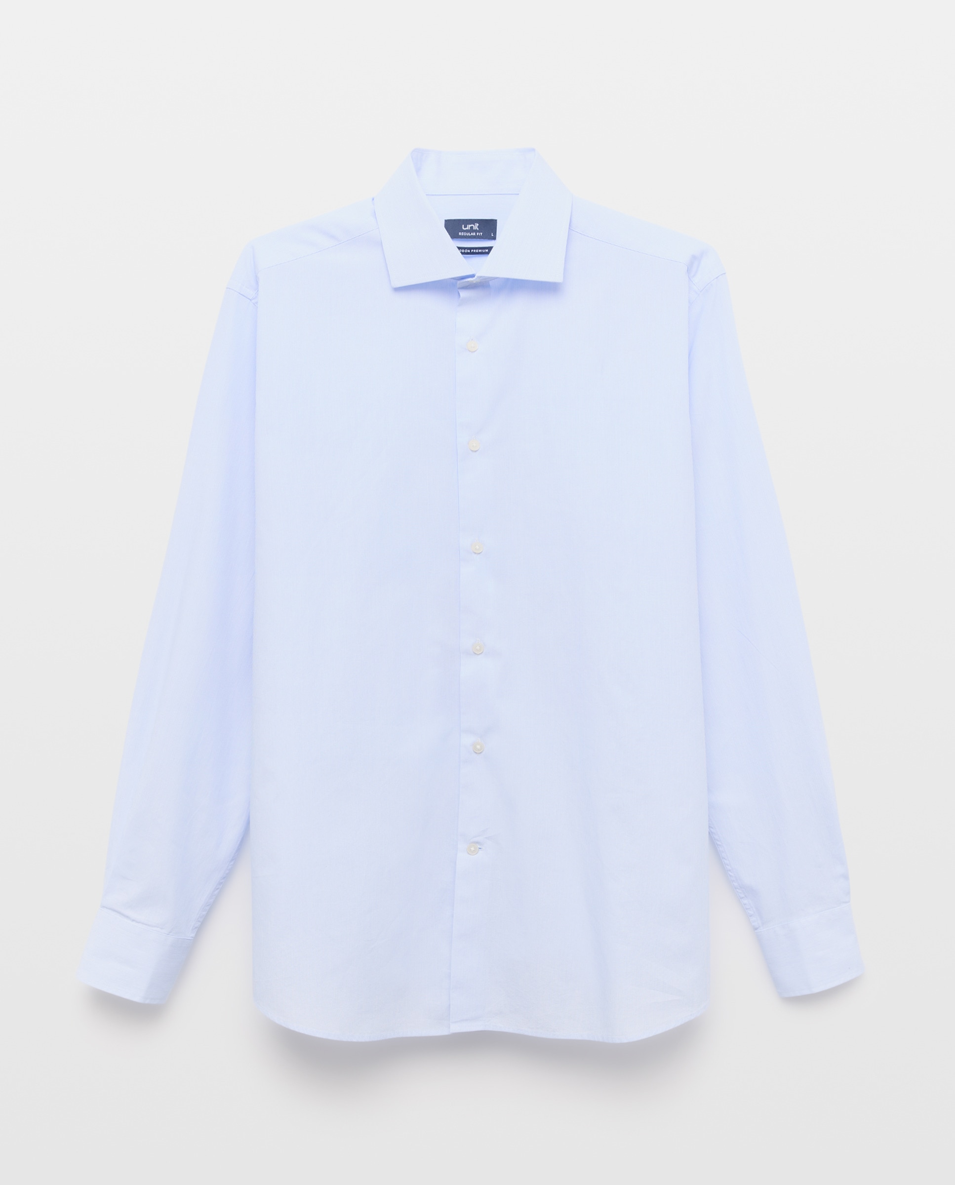 Camisa vestir hombre rayas con gemelos regular fit 410 Azul claro-4