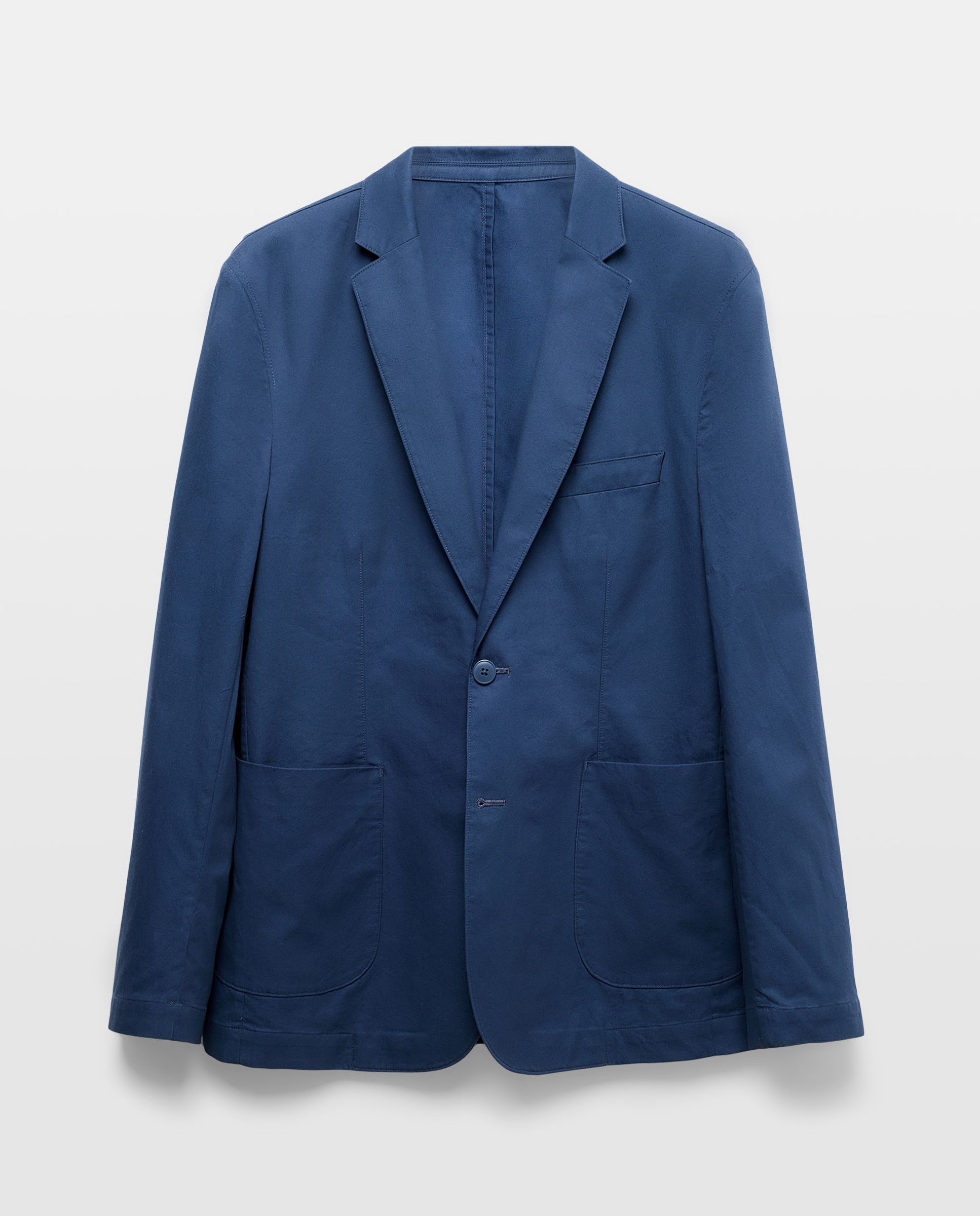 Chaqueta sport de hombre de algodón lisa 471 Índigo-4