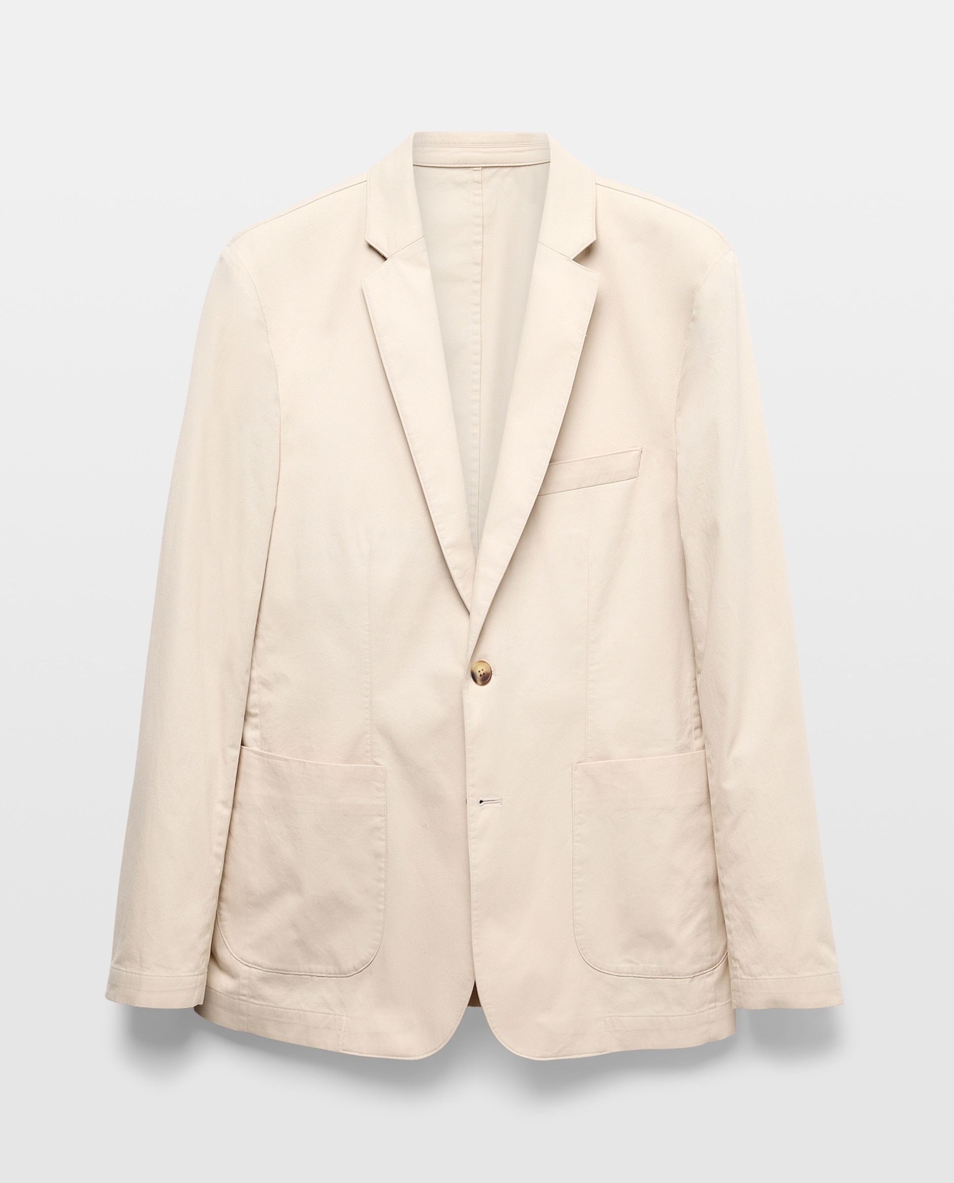 Chaqueta sport de hombre de algodón lisa Marrón-4