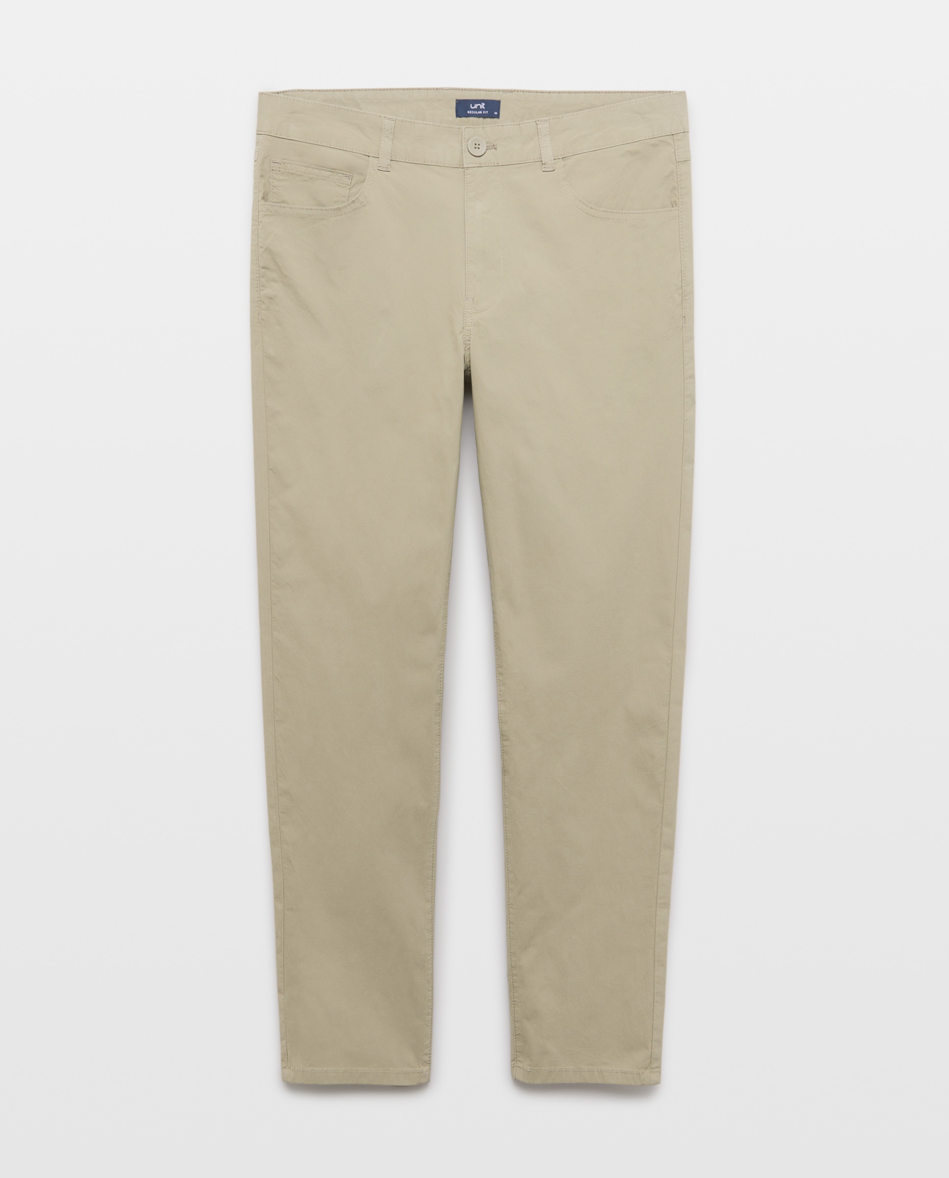 Pantalón hombre cinco bolsillos lavado regular fit 510 Verde claro-4