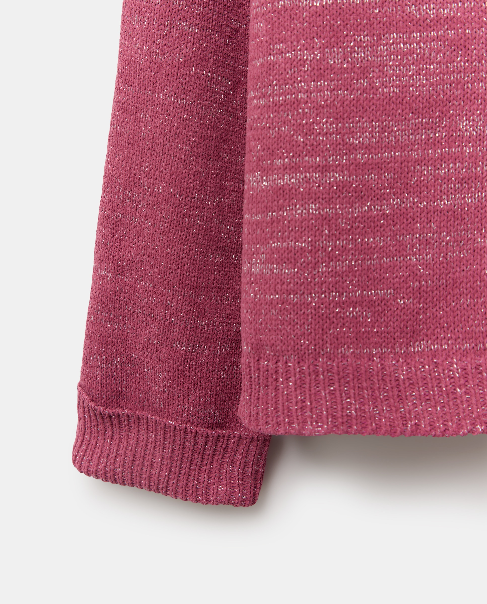 Camisola de Malha Chenille com Fio Metalizado 240 Fúcsia-5