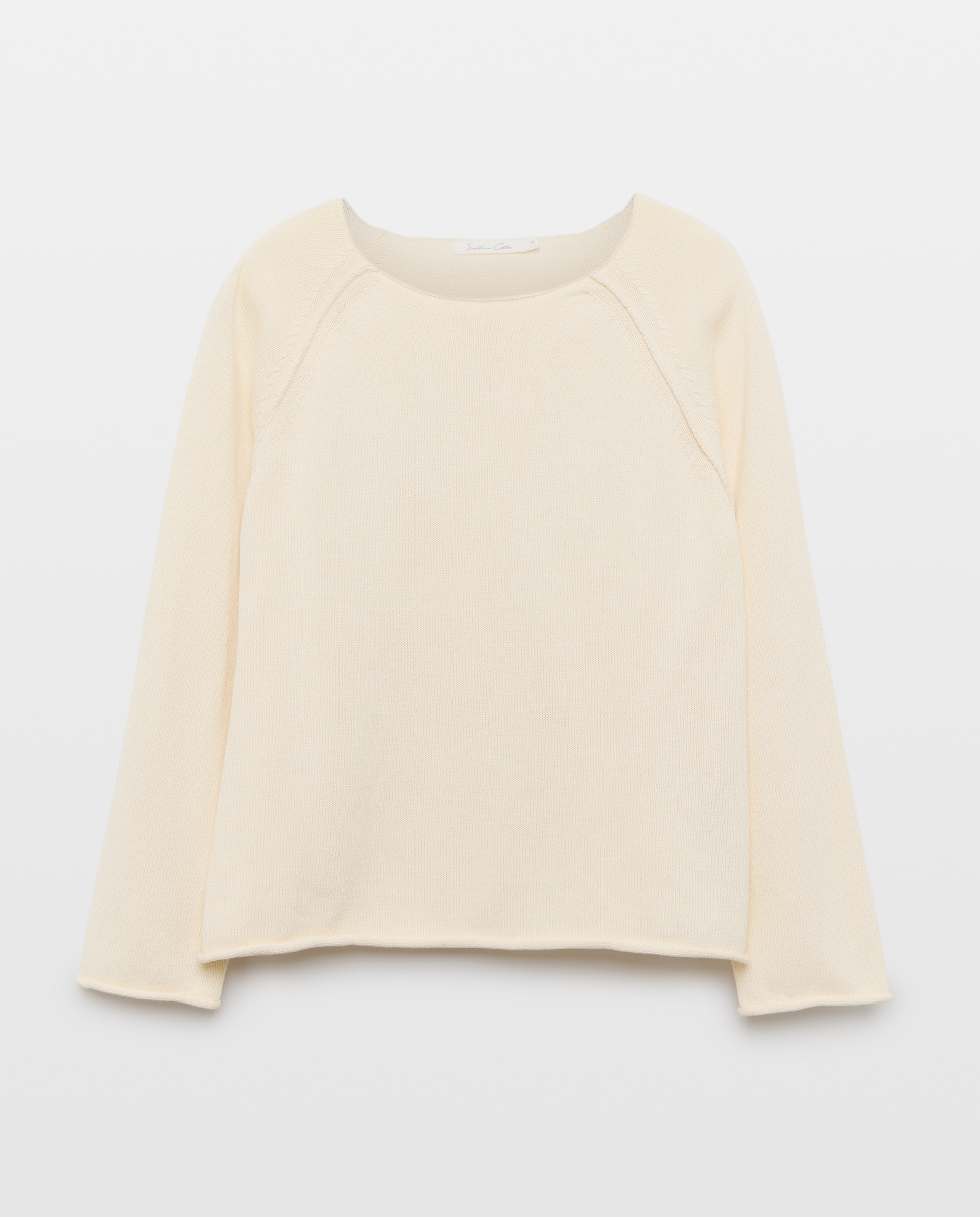 Camisola de Malha Básica de Algodão 120 Cru-5