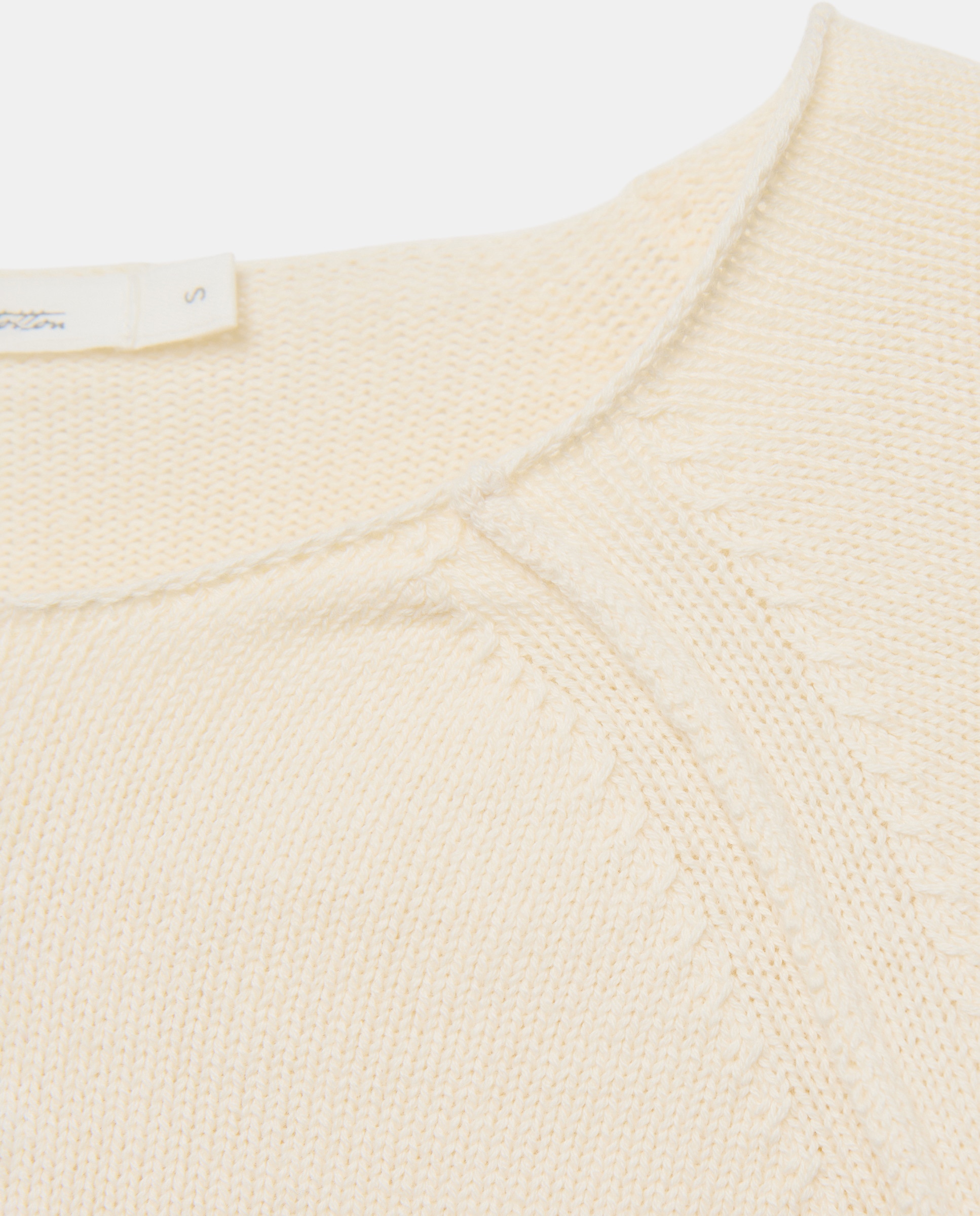 Camisola de Malha Básica de Algodão 120 Cru-6