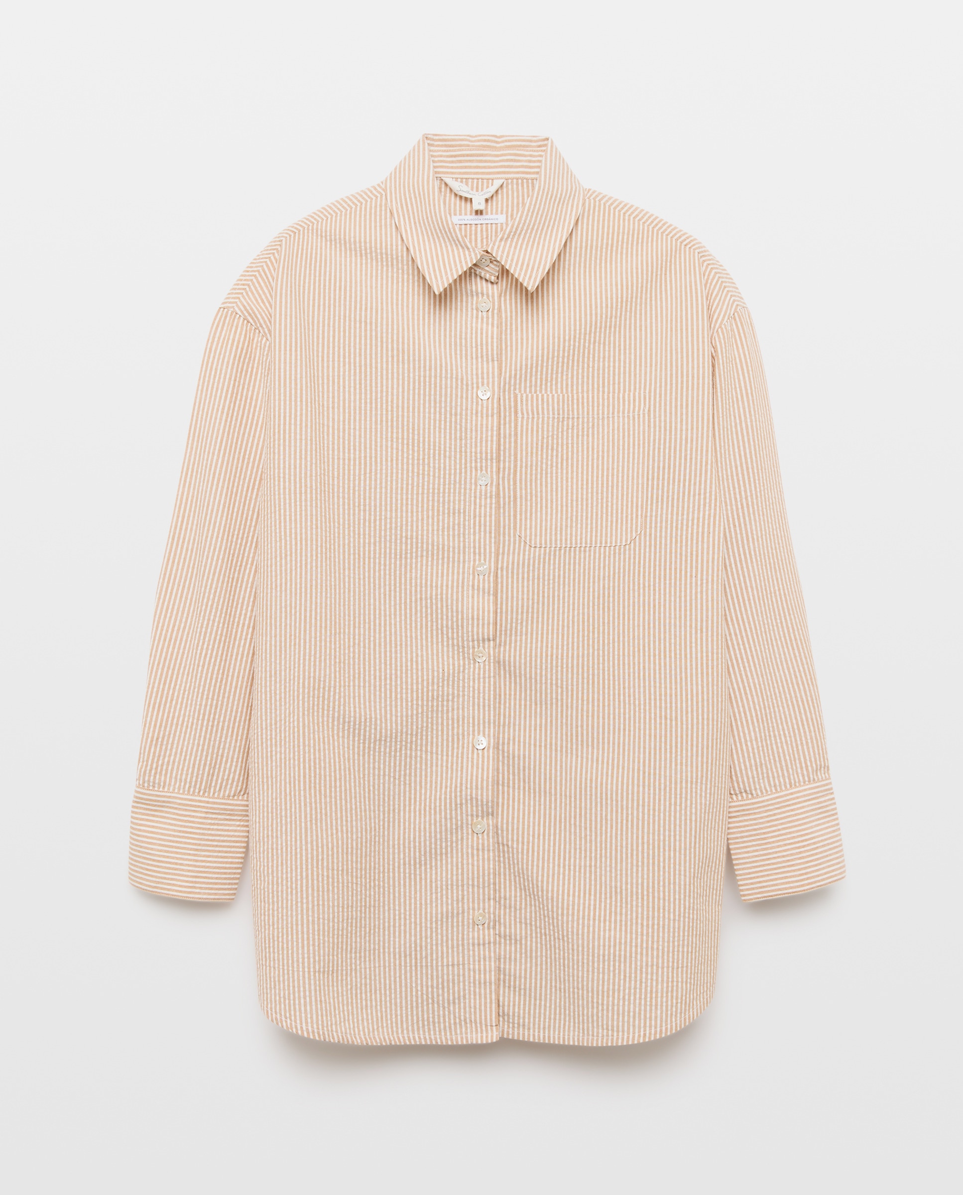 Blusa de Seersucker Branco-5