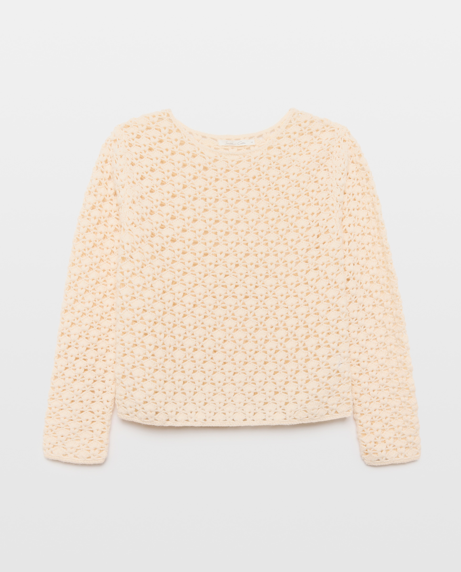 Camisola de Malha em Crochet 120 Cru-5