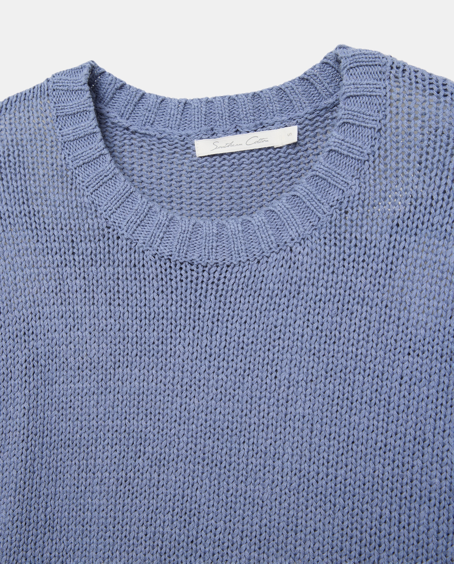 Camisola de Malha Curta com Fitas 471 Índigo-5